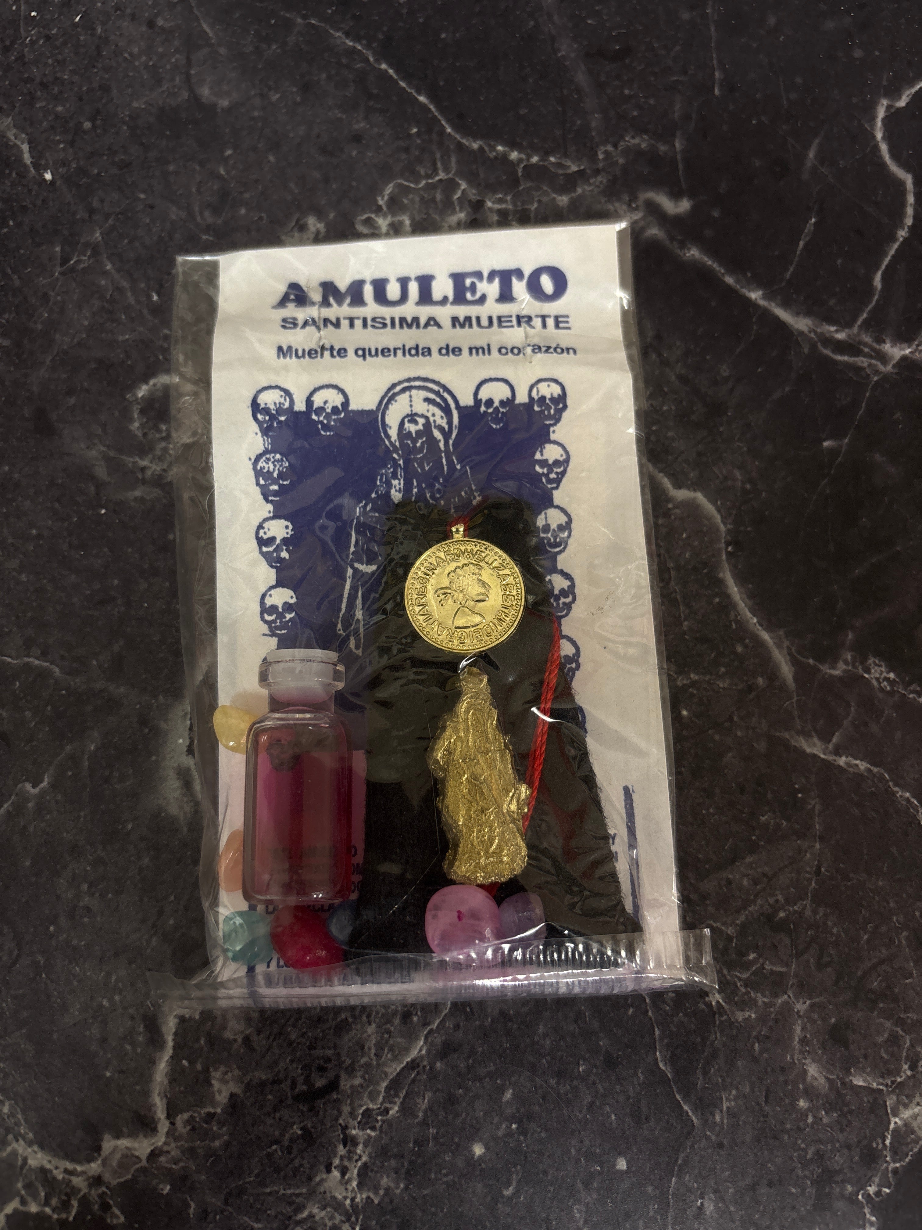 Santa Muerte Protection Amulet Set — Spiritual Defense, Luck & Devotion