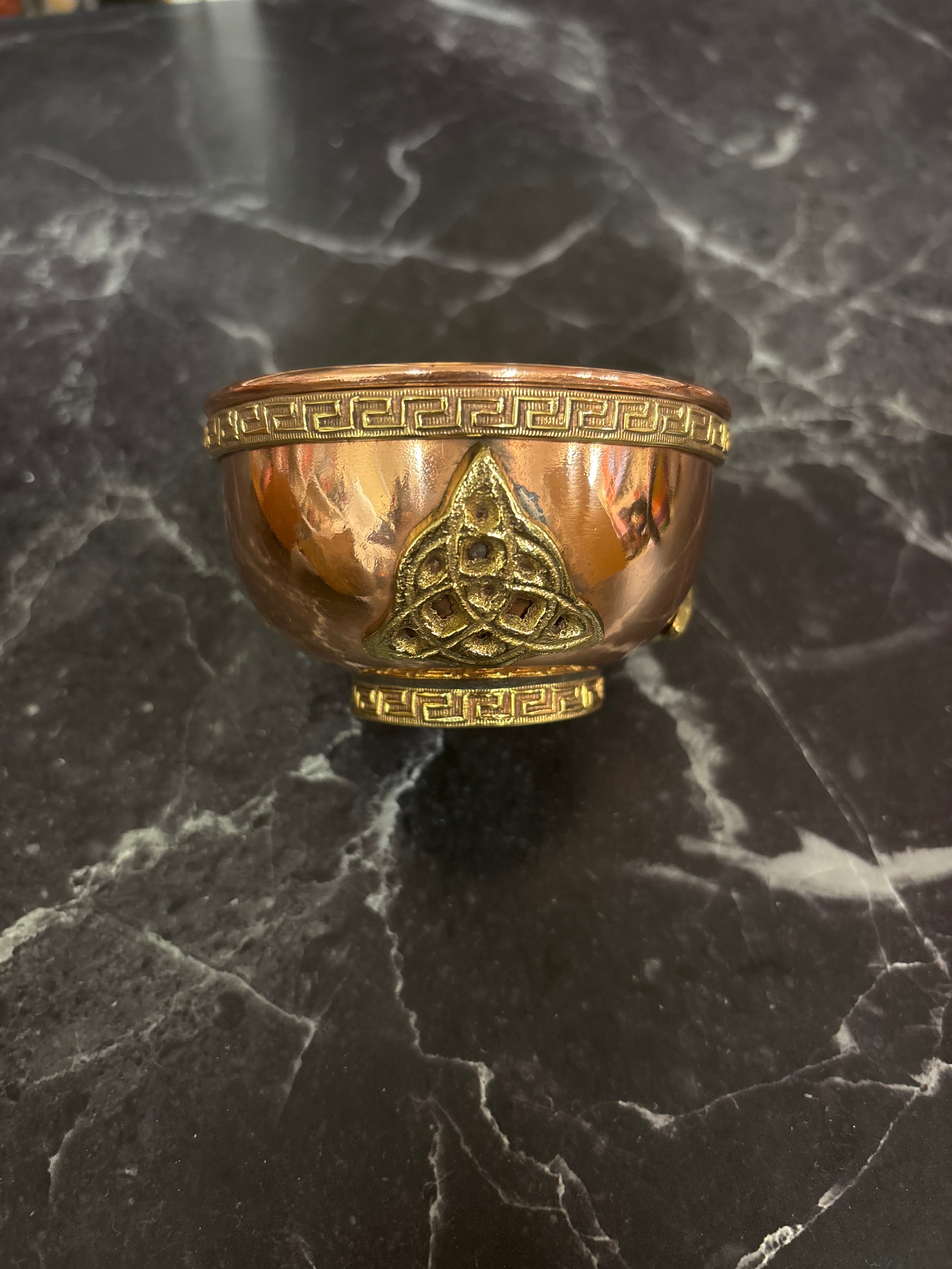 Copper Offering Bowl With Celtic Knot