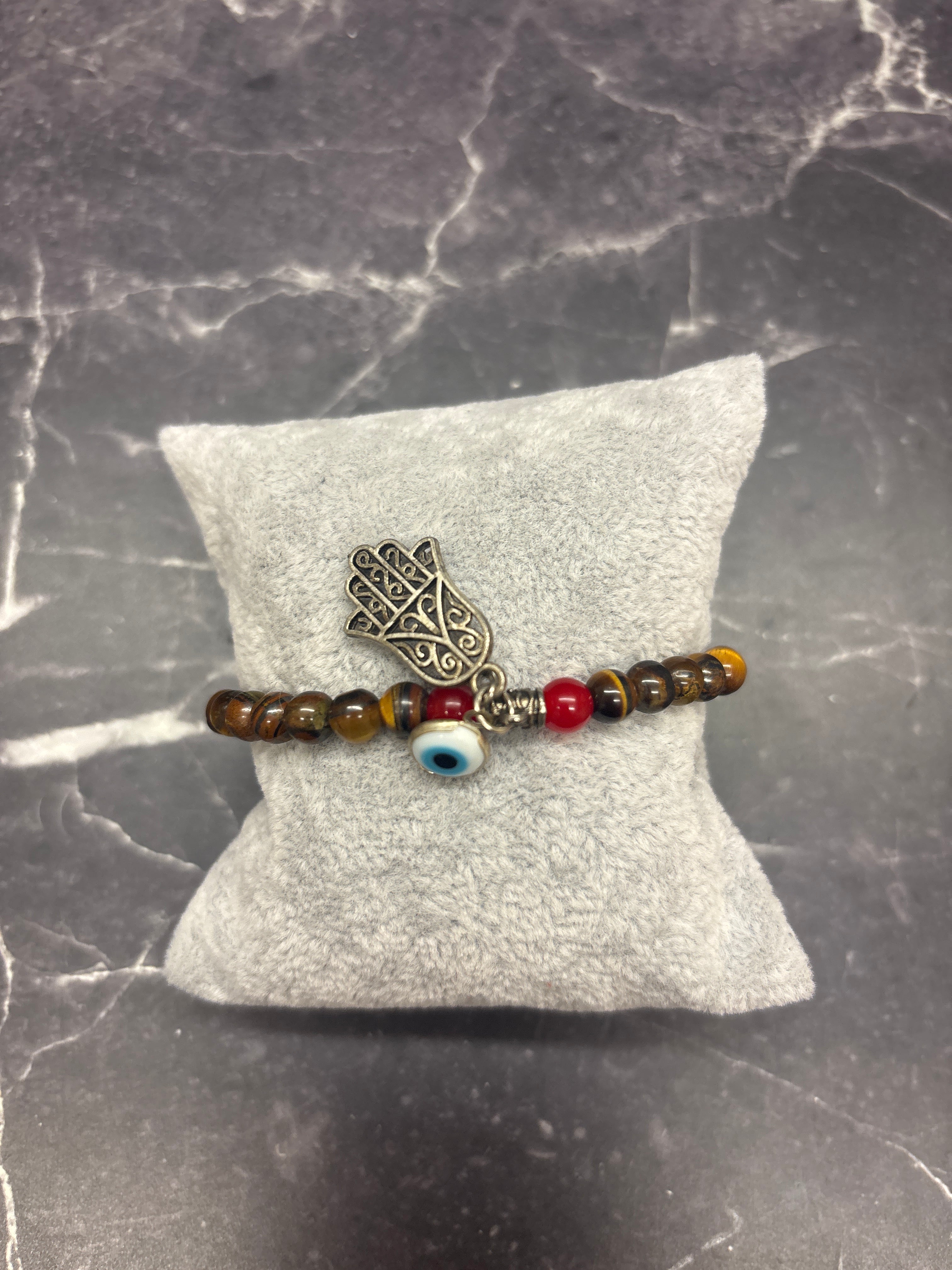 Tiger’s Eye Hamsa Protection Bracelet