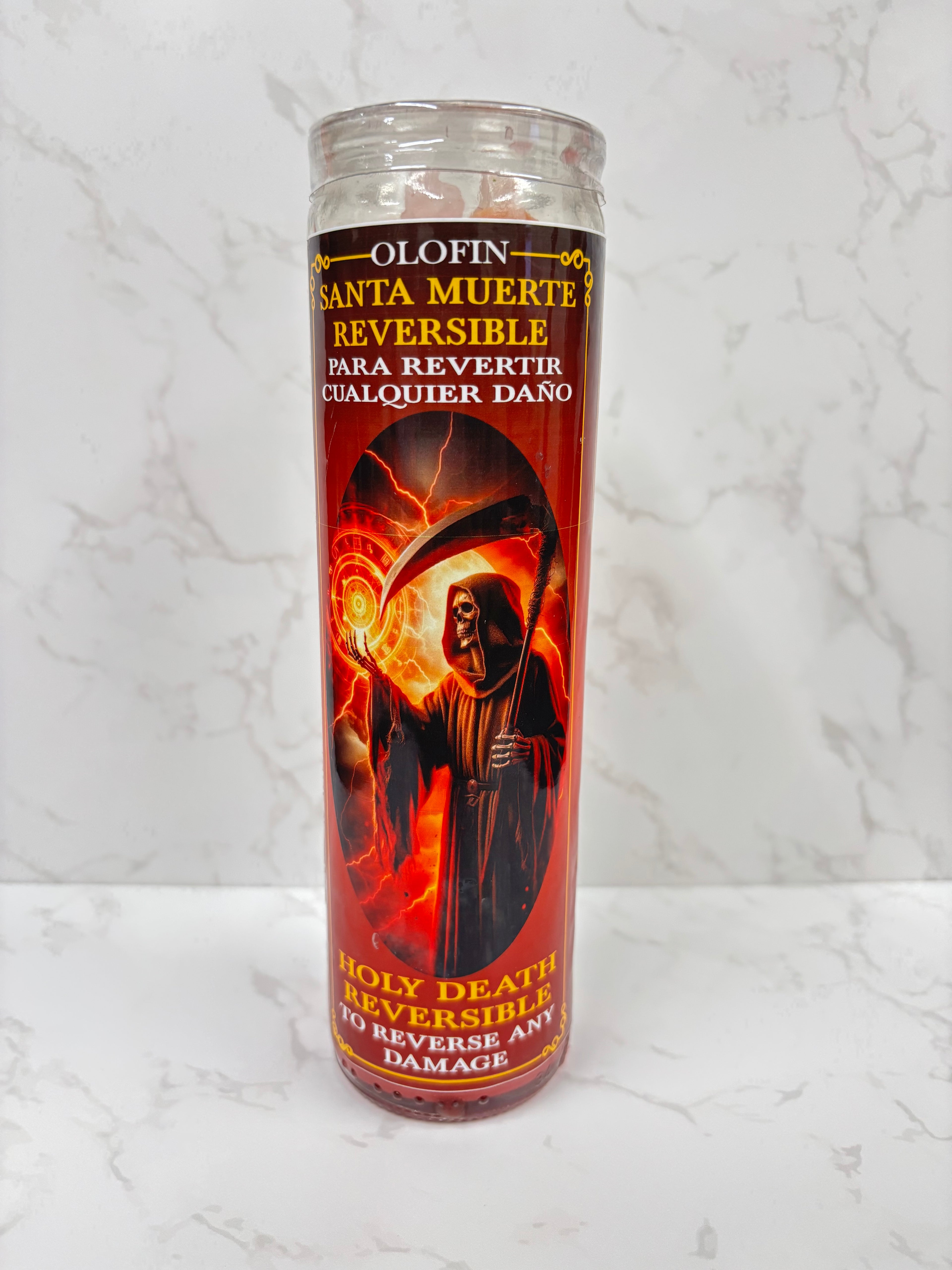 Santa Muerte Reversible Ritual Candle – Para Revertir Cualquier Daño