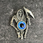 Santa Muerte Silver or Gold Pendant