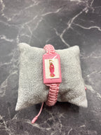 Santa Muerte Protection Macrame Bracelet (Red/Black & Pink Options)