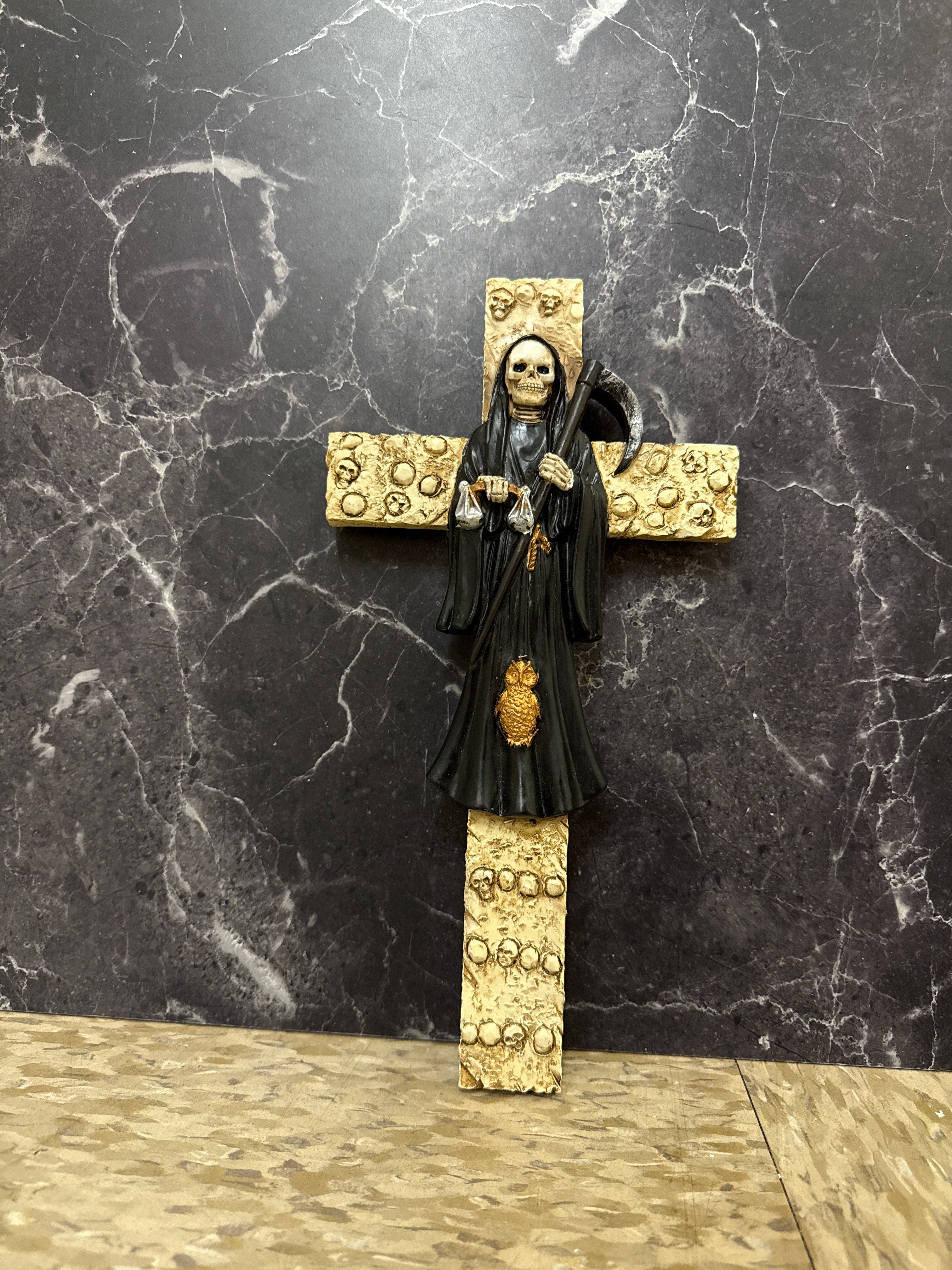 Santa Muerte Wall Mount Cross