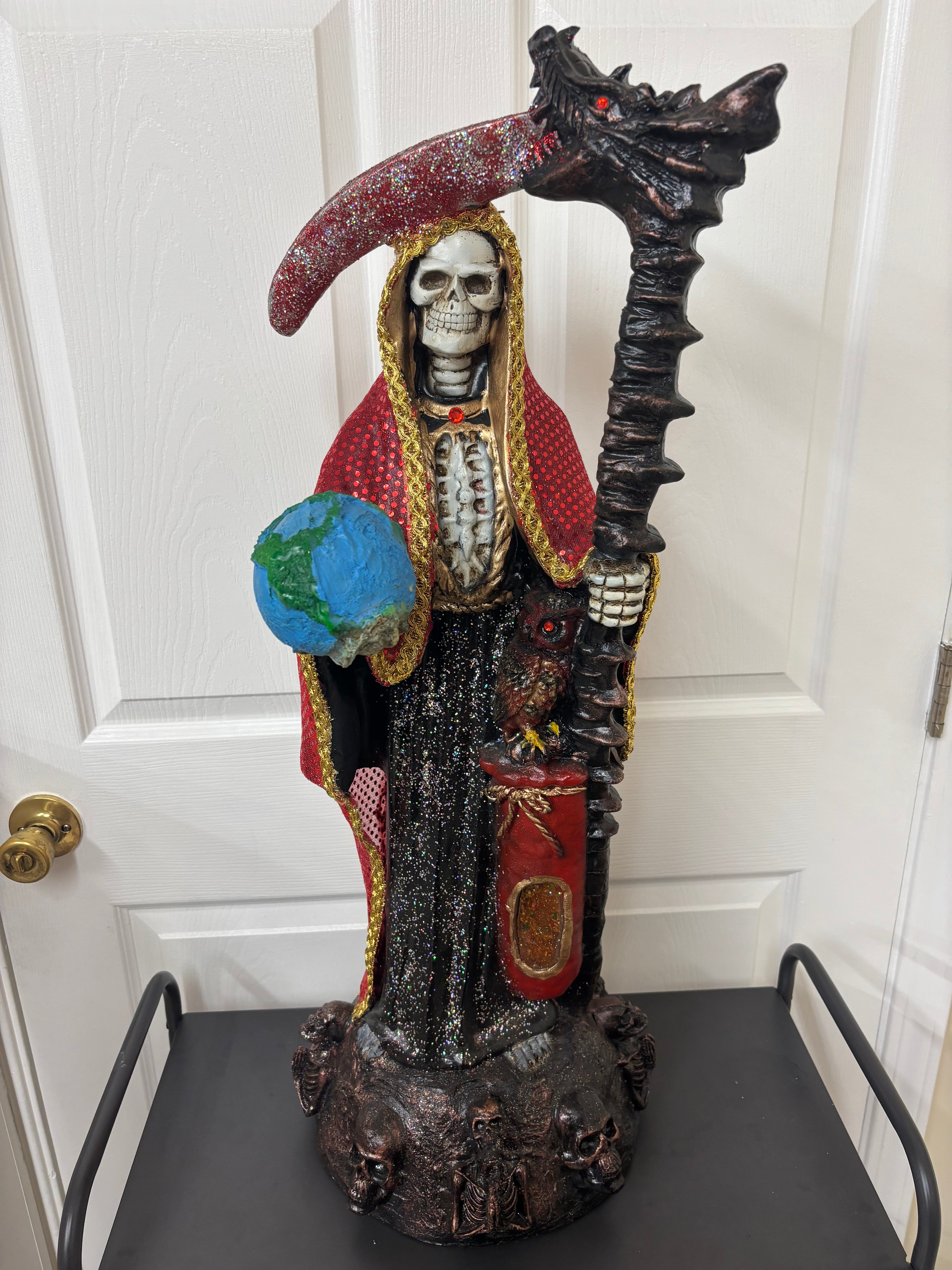 Santa Muerte Custom Vestida– Power, Balance & Worldly Dominion