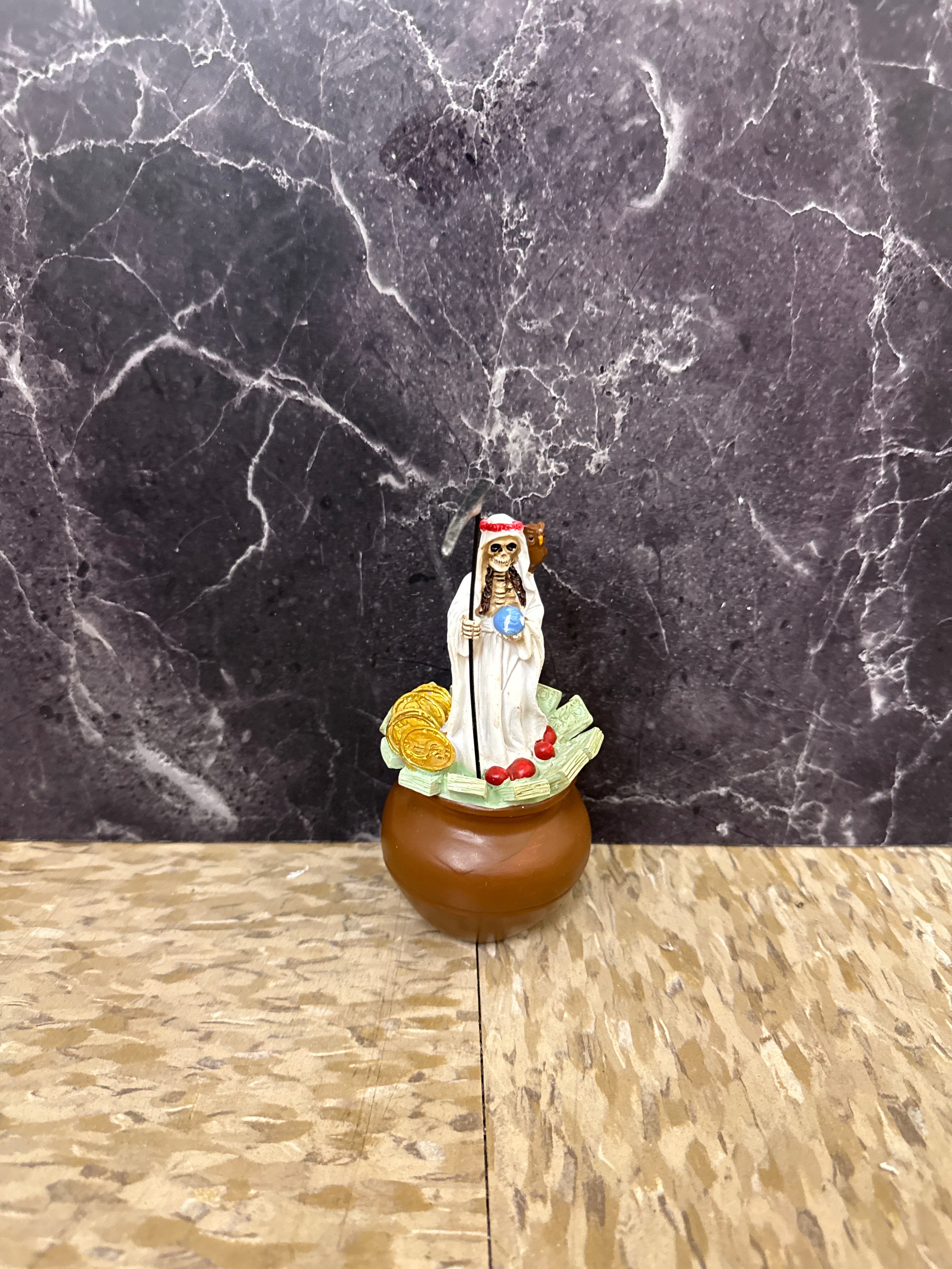 6” Santa Muerte Blanca in Pot – Protection, Purification & Blessings