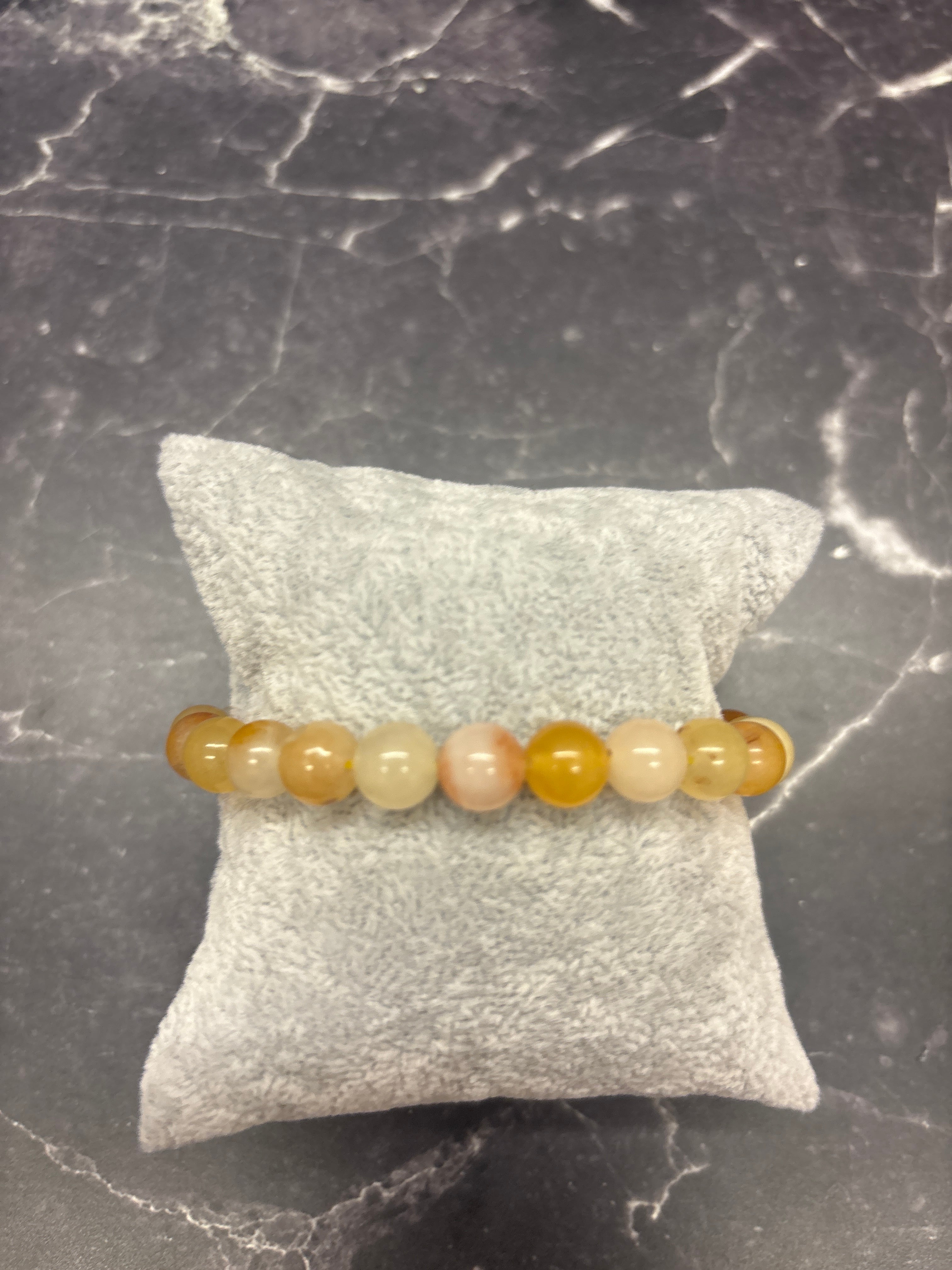 Polished Gemstone Bead Bracelet Collection