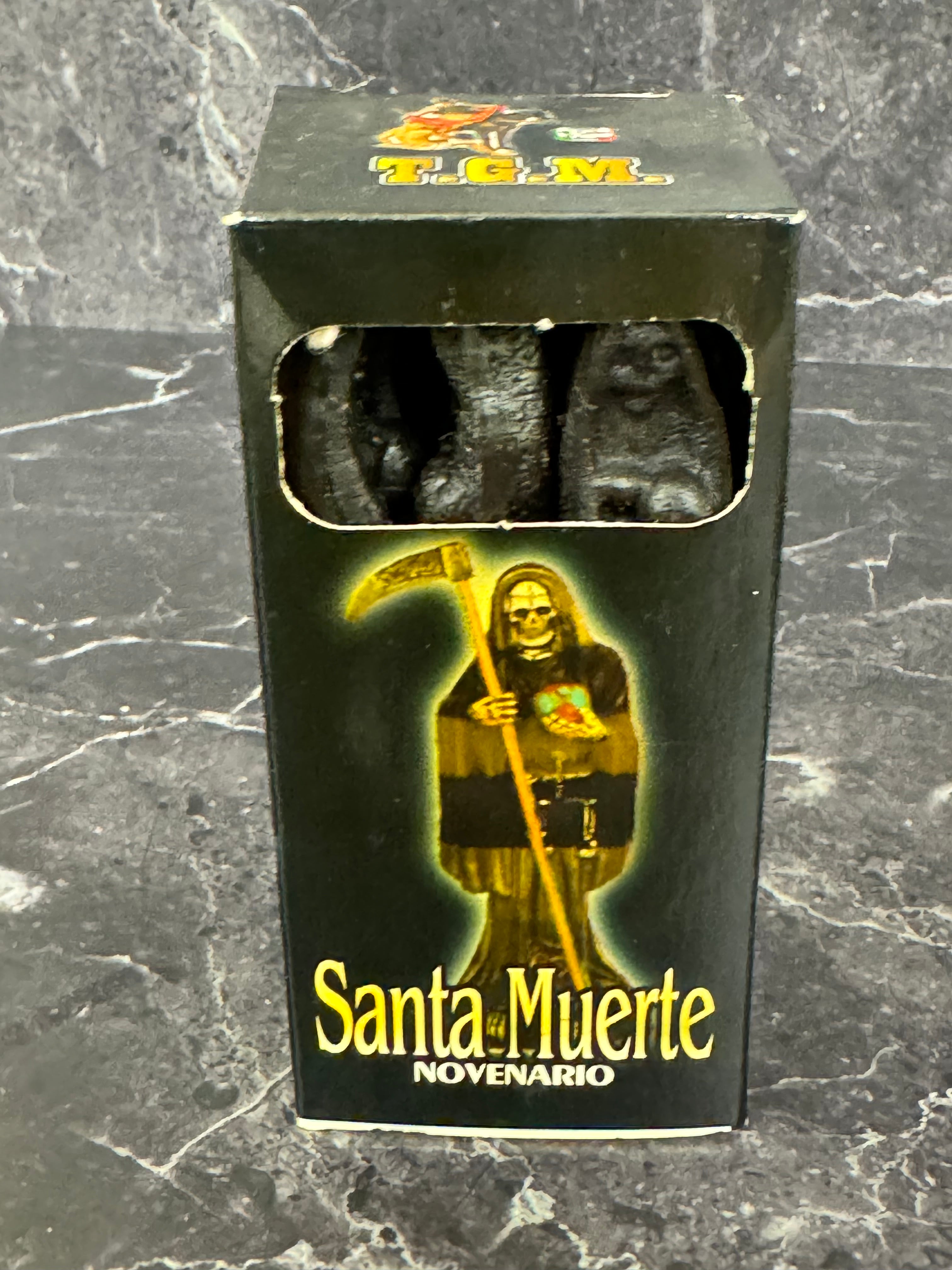 Santa Muerte Novenario Candle Statue – 9-Day Ritual Candles (Multiple Colors)