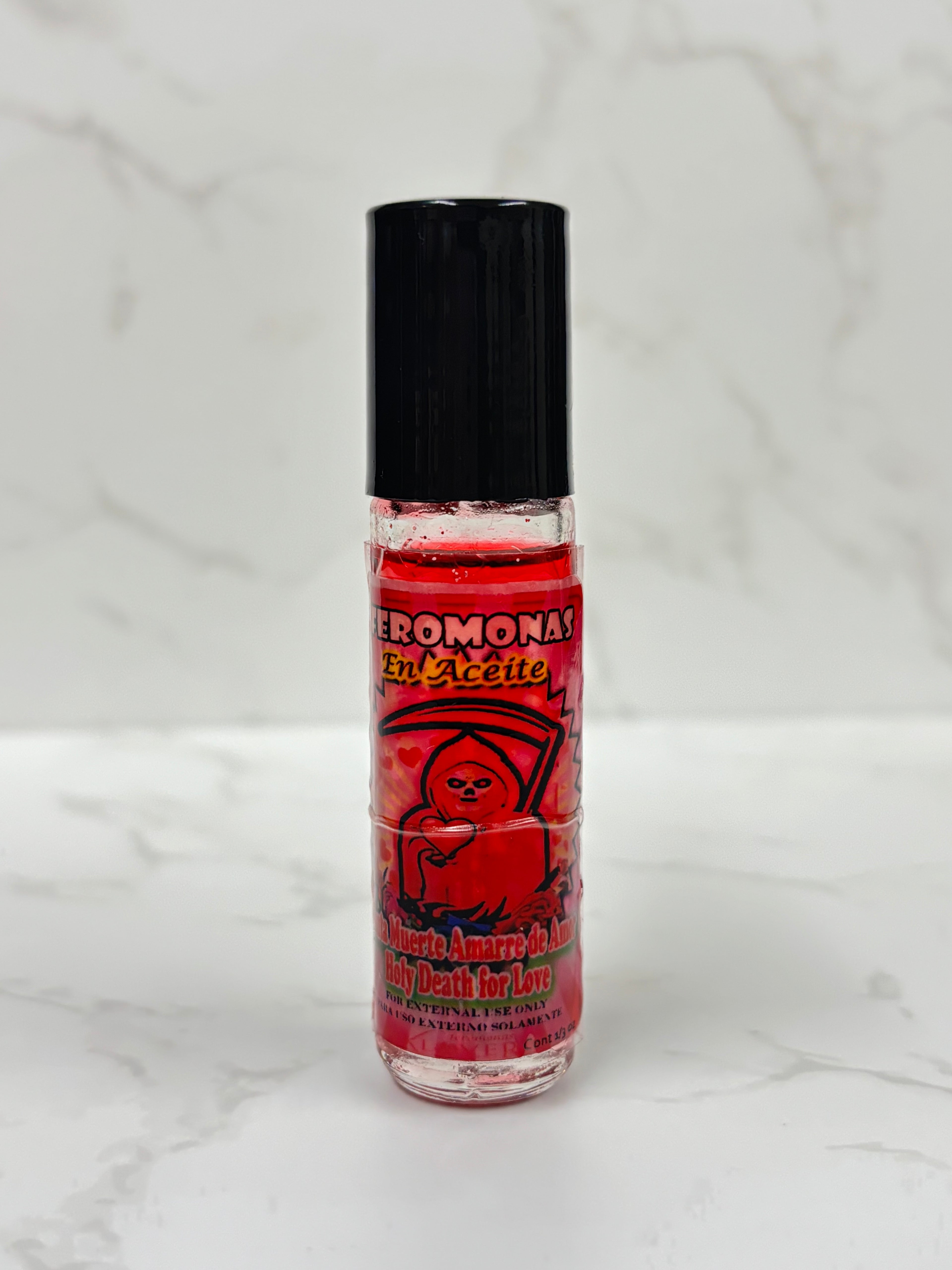 Feromonas En Aceite – Santa Muerte Amarre de Amor / Holy Death for Love Roll-On