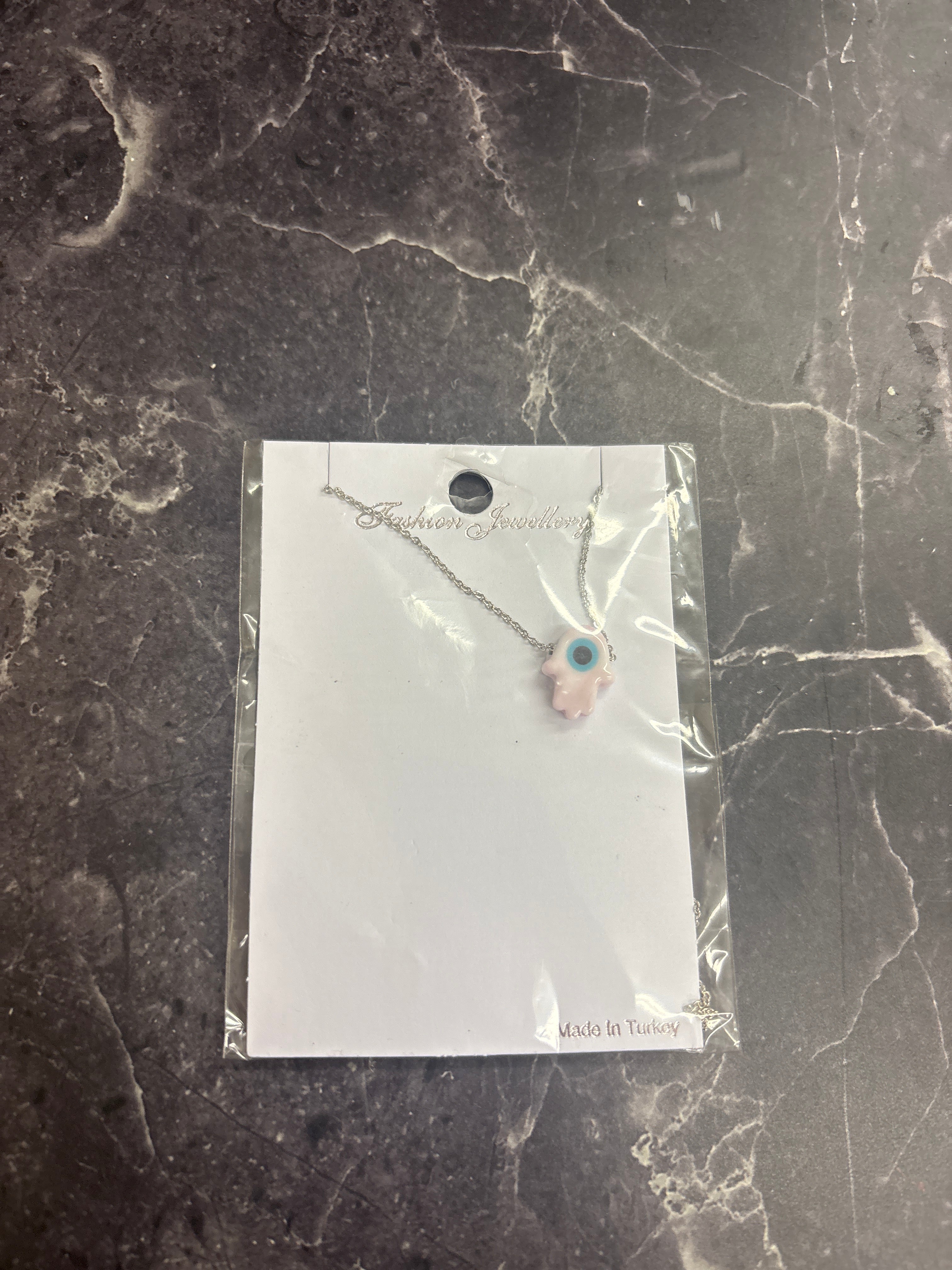 Baby Pink Hamsa Evil Eye bracelet+