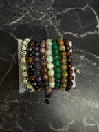 Natural Gemstone Bead Bracelet Collection