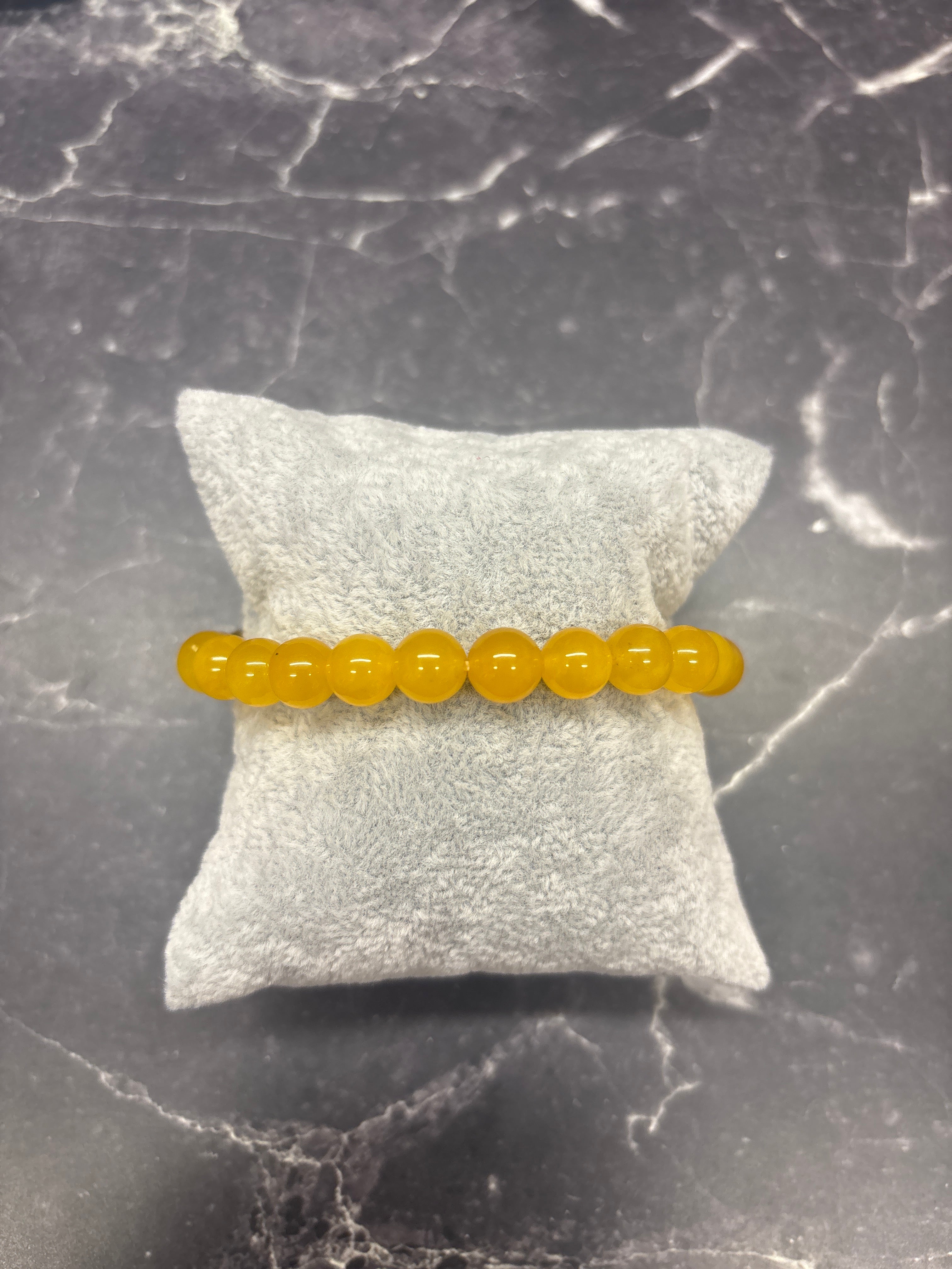 Polished Gemstone Bead Bracelet Collection