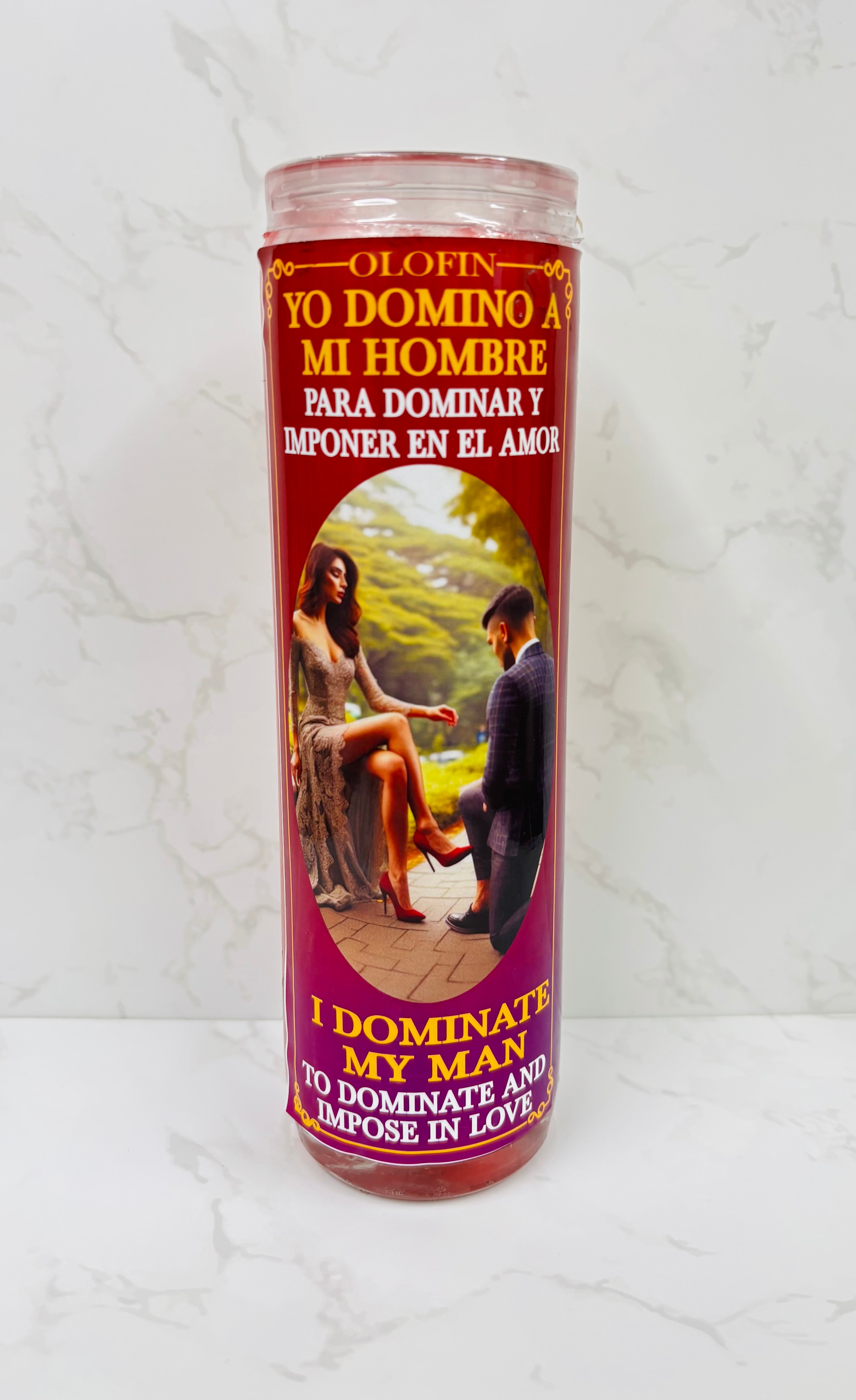 Olofin Yo Domino A Mi Hombre– I Dominate My Man Ritual Candle