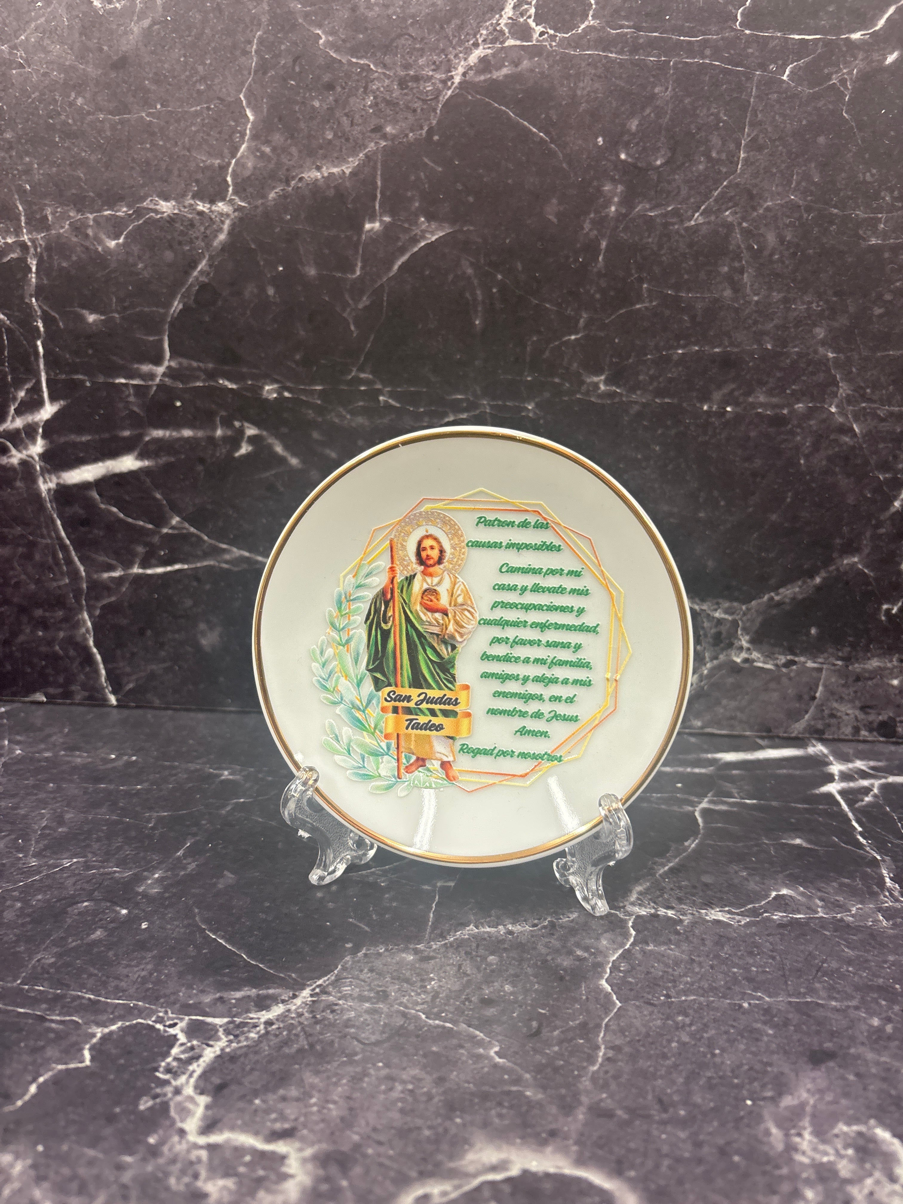 San Judas Tadeo Prayer Decorative Plate