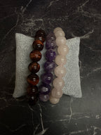 Crystal Bracelets – Red Tiger’s Eye, Amethyst, Rose Quartz (Sold Separately) 10 MM