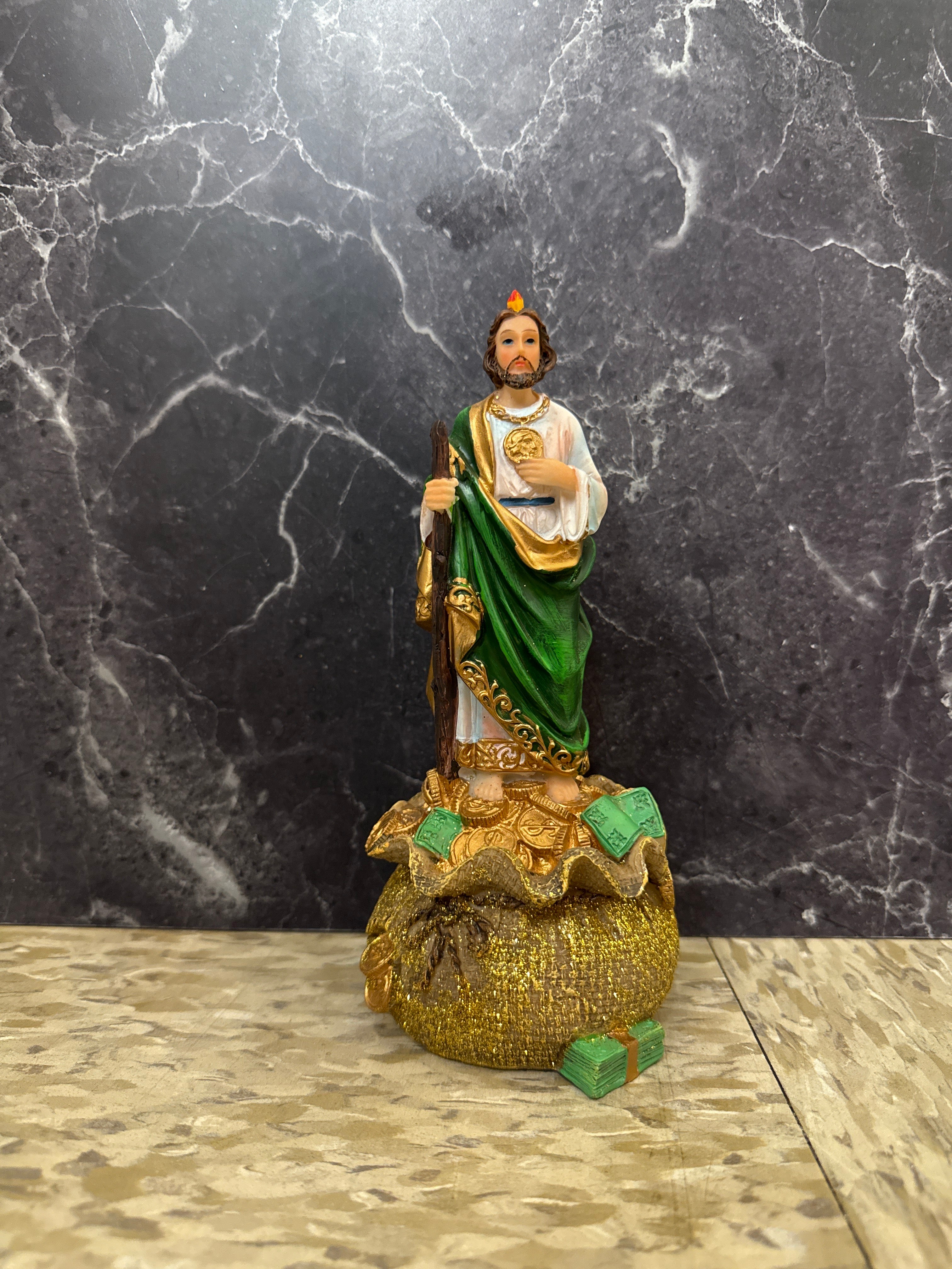 St. Jude Thaddeus Prosperity Statue – Patron of Impossible Causes & Wealth Blessings 8”