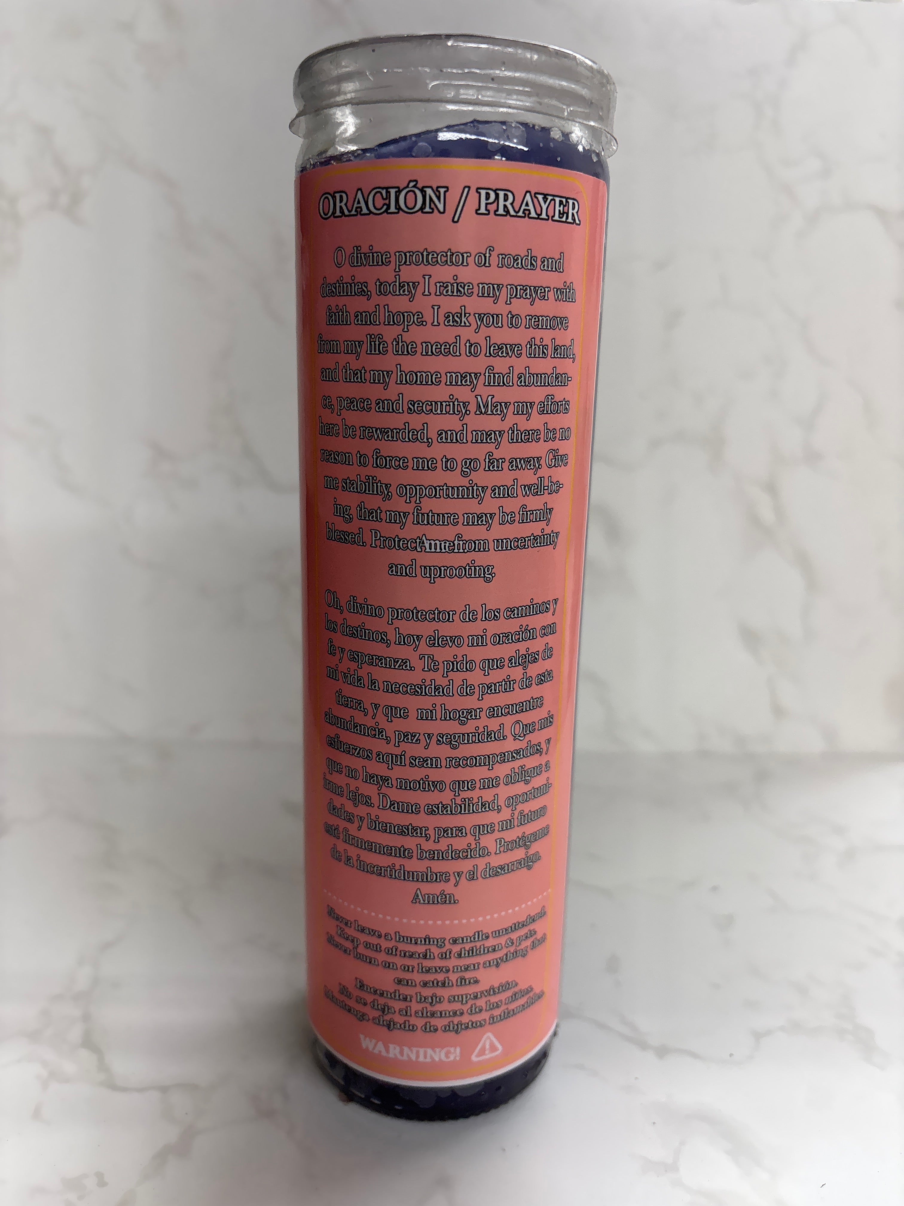 Olofin candle. Protectora para Alejar La Migracion de mi Camino