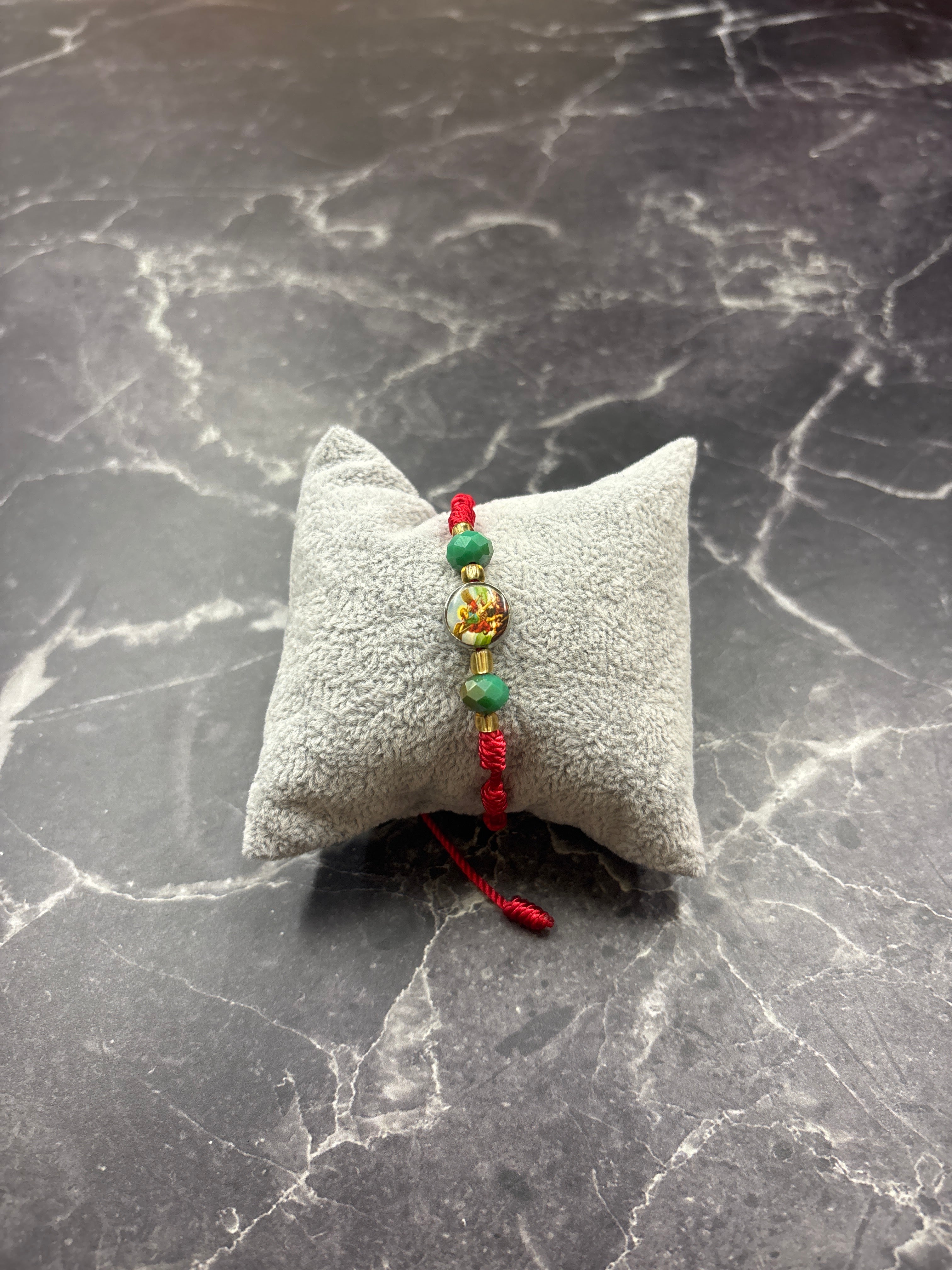 Green Protección Bracelet – Saint Michael Edition