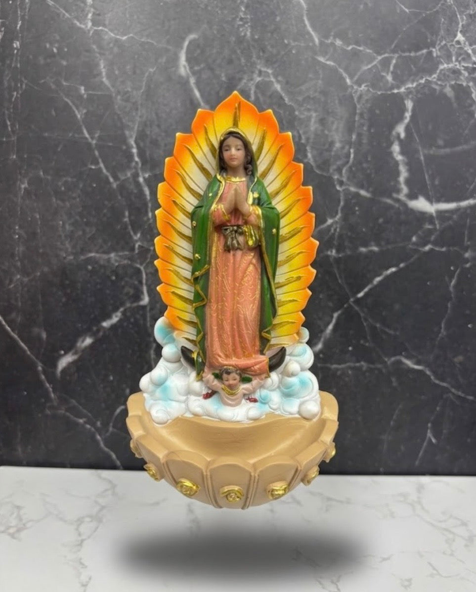 Our Lady of Guadalupe Holy Water Font – Decorative Wall Piece