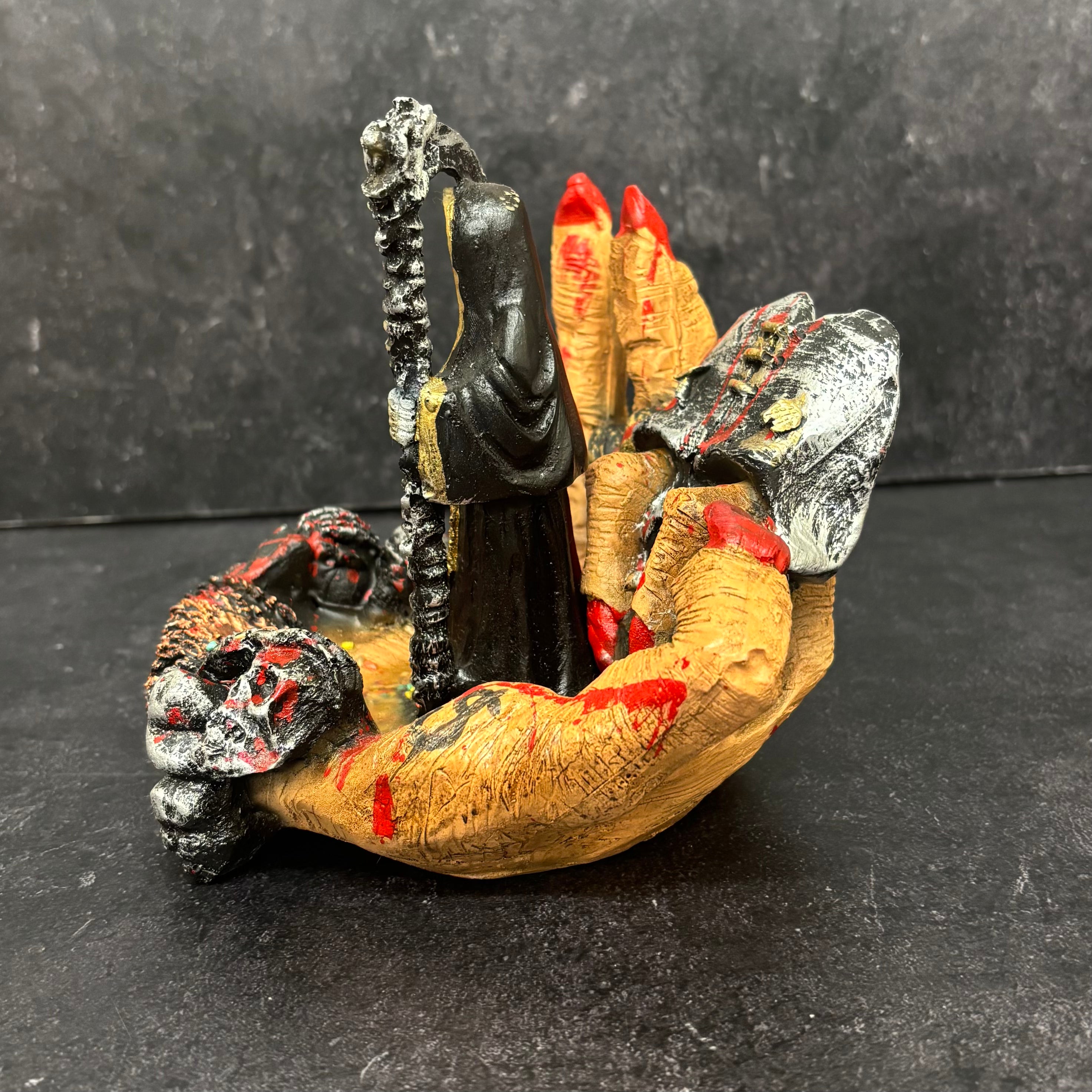 Santa Muerte Hand of Fortune and Prosperity Statue