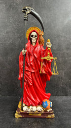 12" Santa Muerte Statue – Justice & Balance (Black, White, Red & Gold Variants)
