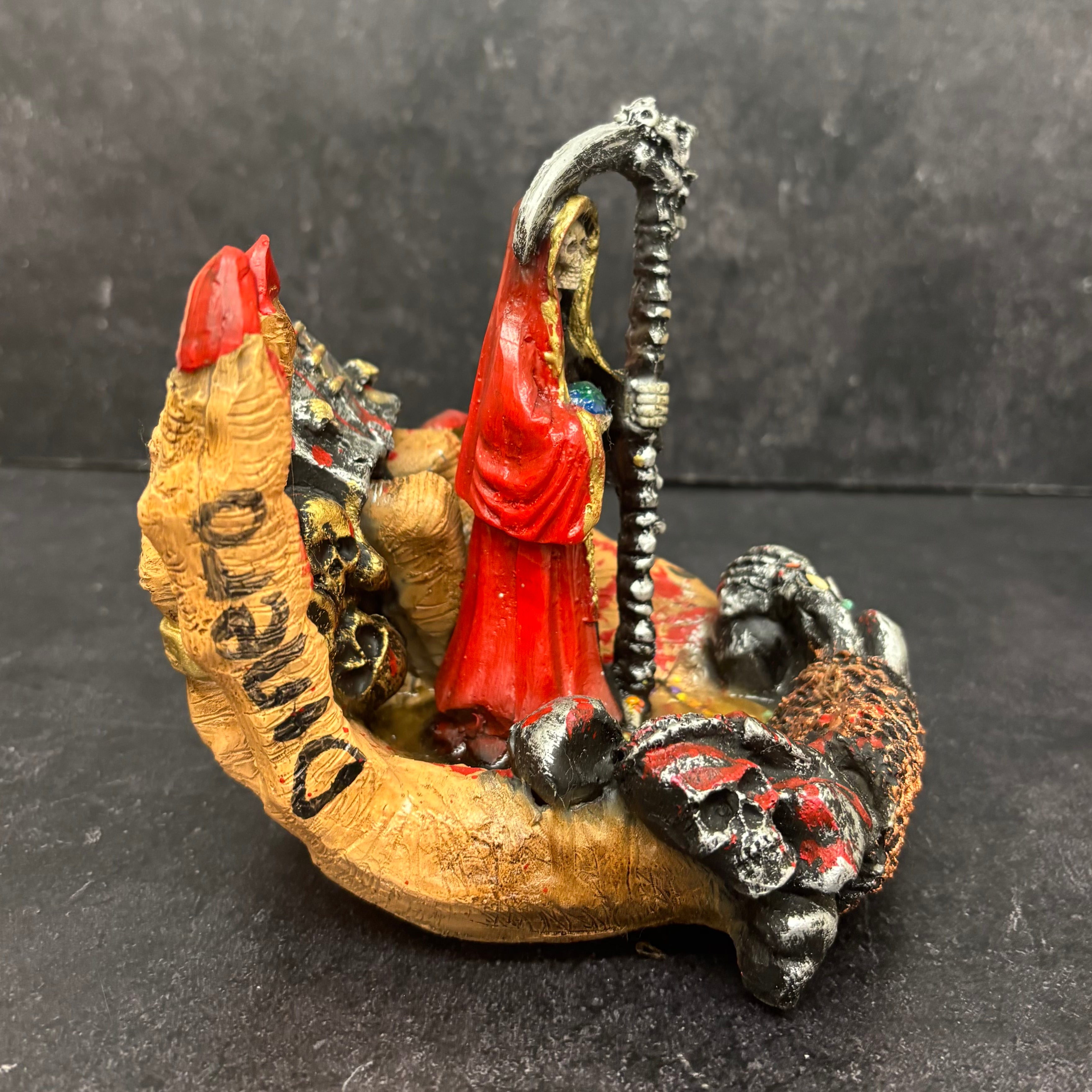 Santa Muerte Hand of Fortune and Prosperity Statue