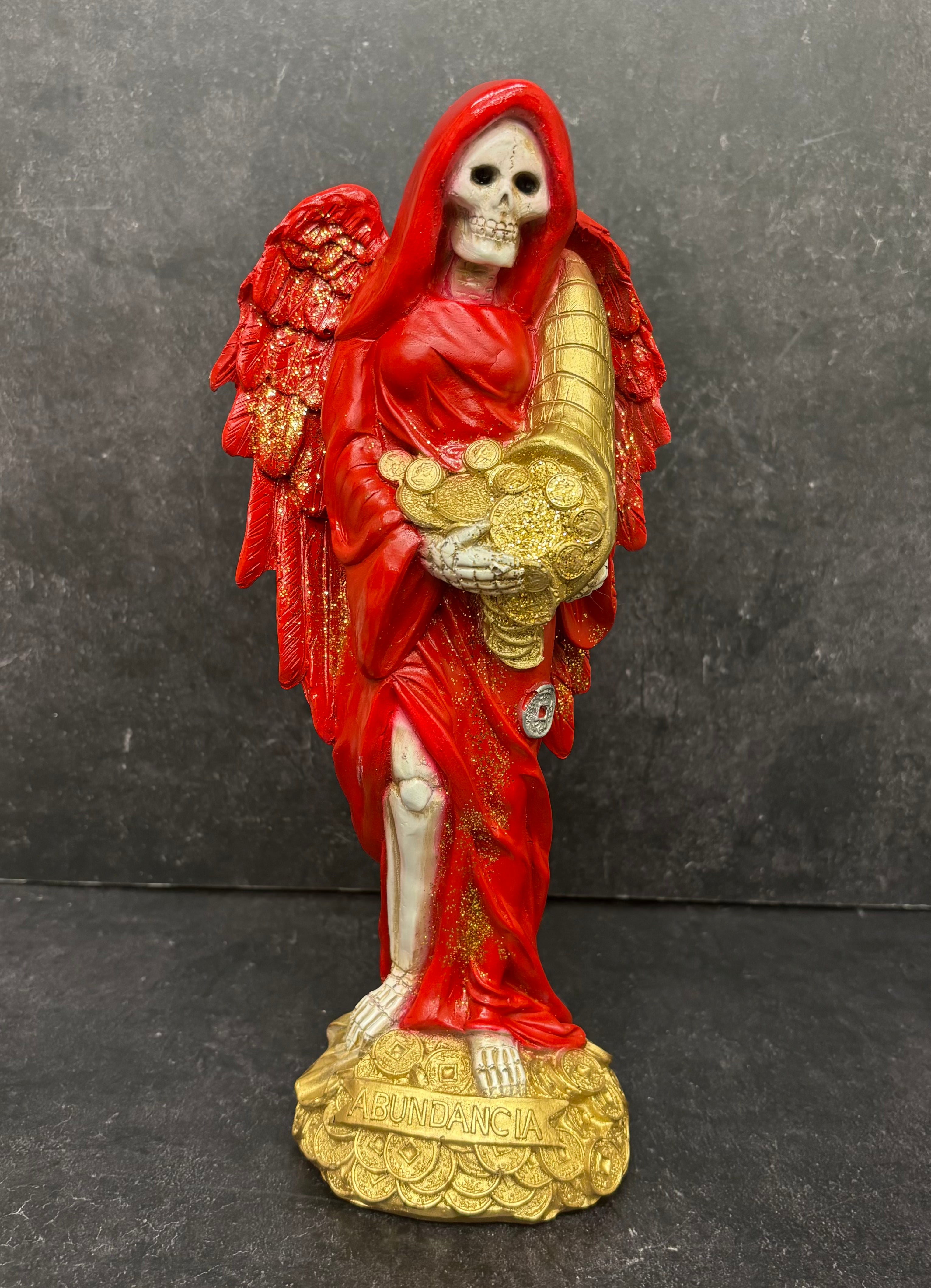 12" Santa Muerte Abundancia (Prosperity) Statue