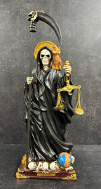 12" Santa Muerte Statue – Justice & Balance (Black, White, Red & Gold Variants)