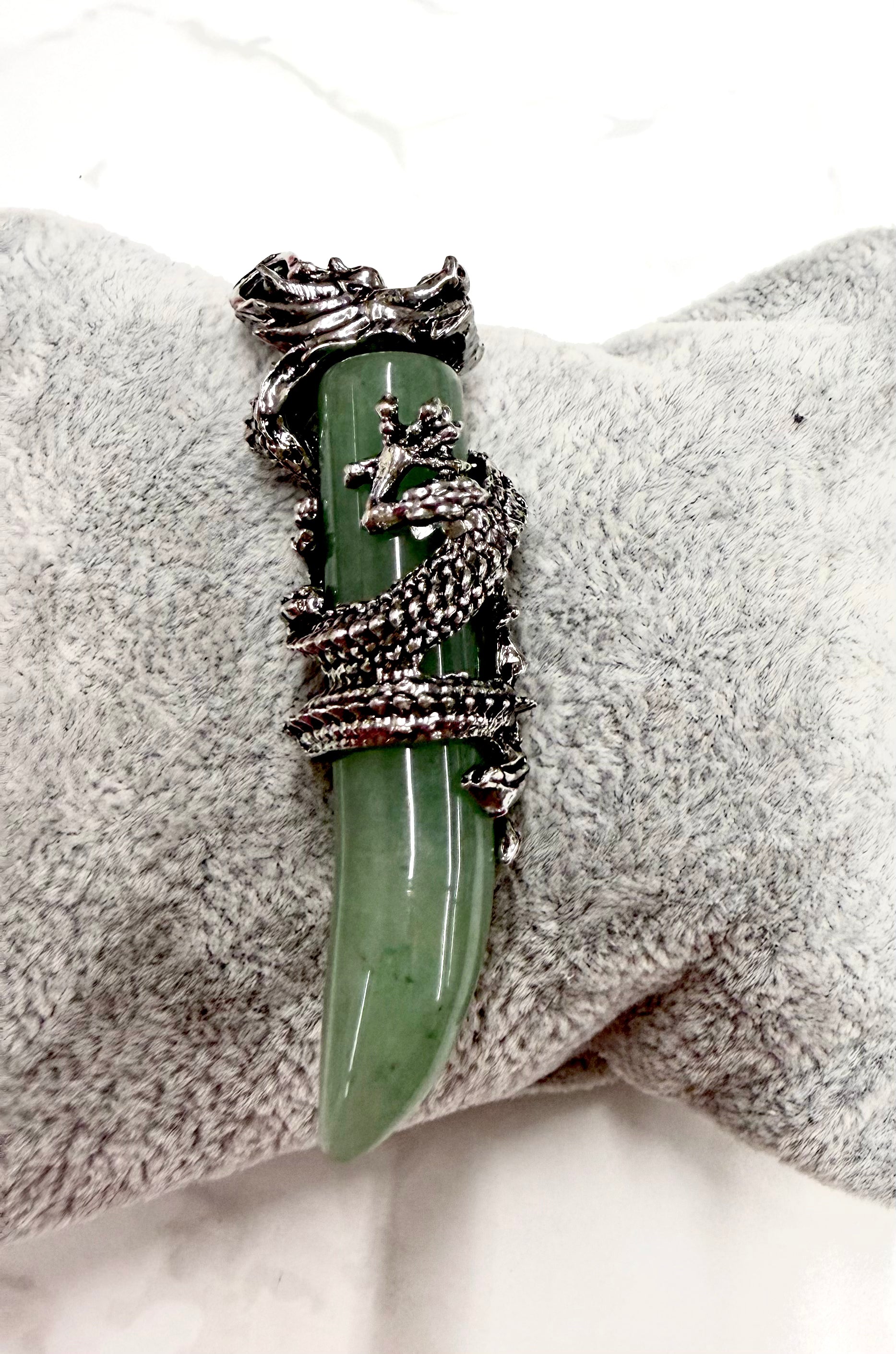 Green Dragon Tusk Pendant