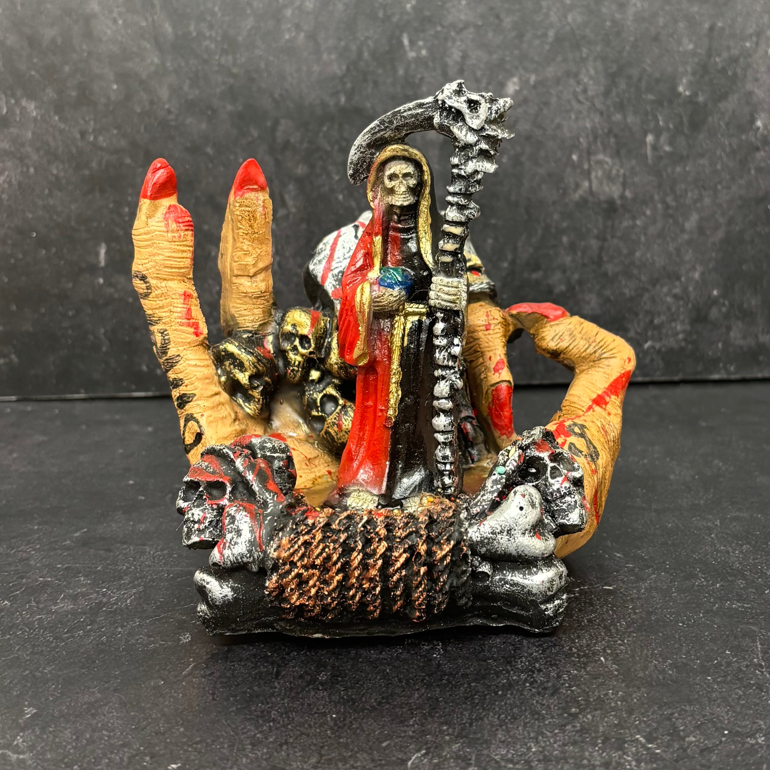 Santa Muerte Hand of Fortune and Prosperity Statue