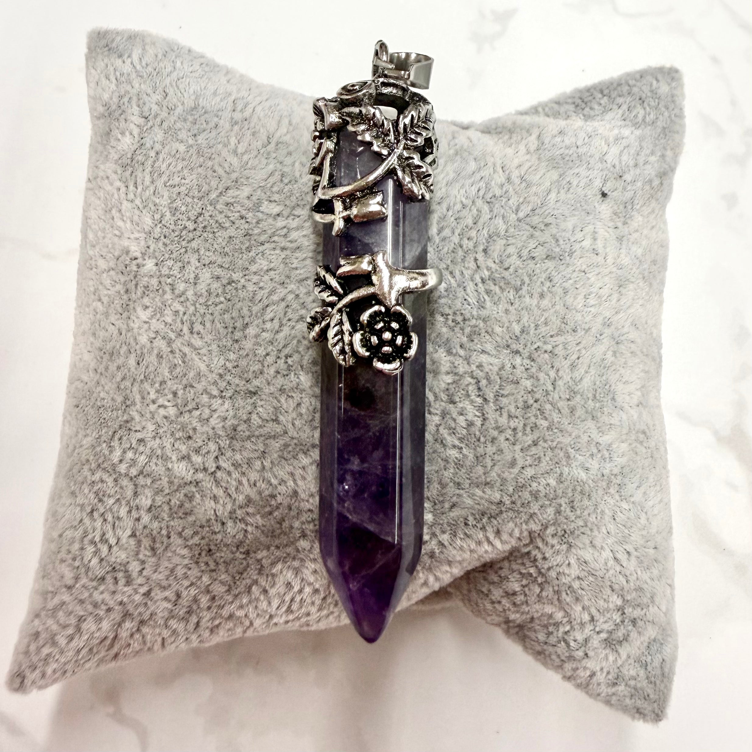 Amethyst Crystal Point Pendant