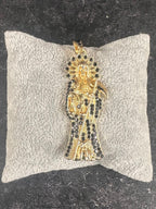 Santa Muerte Black Diamond Pendant