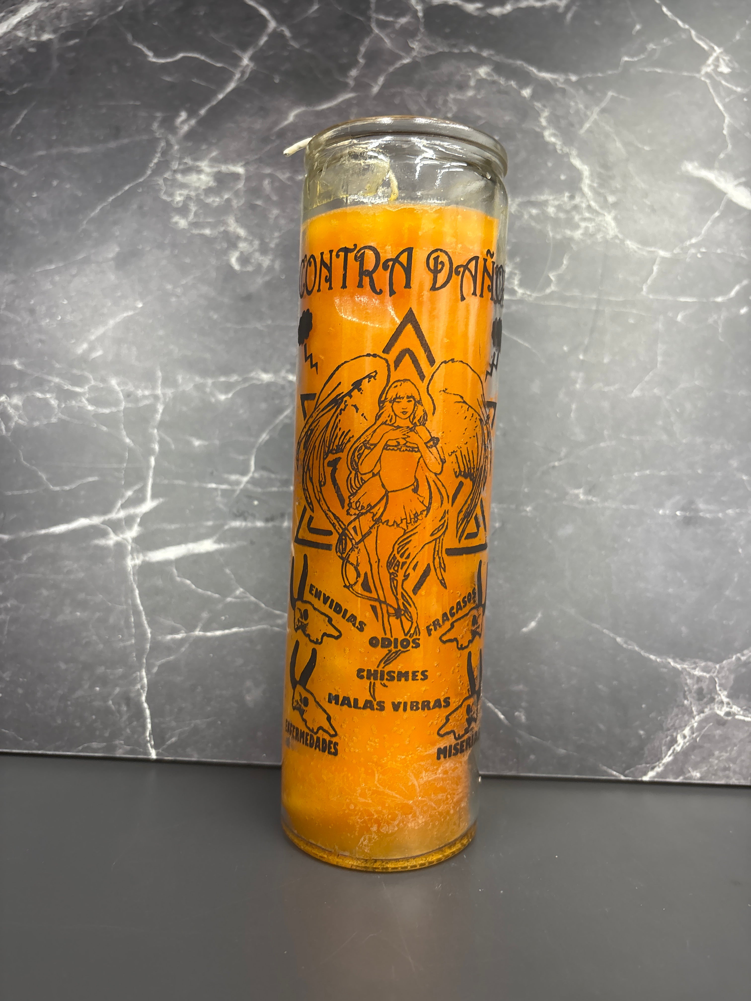 🕯️ Contra Daños Candle – Protection from Envy, Negativity & Misfortune (Prepared or Unprepared)