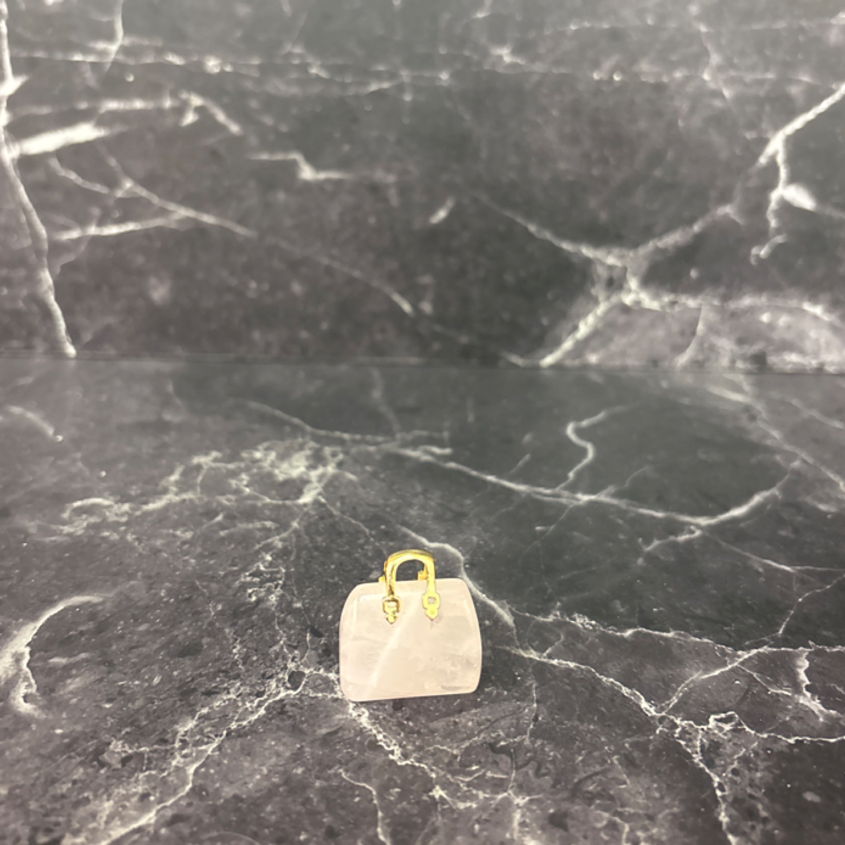 💕 Rose Quartz Mini Handbag Charm
