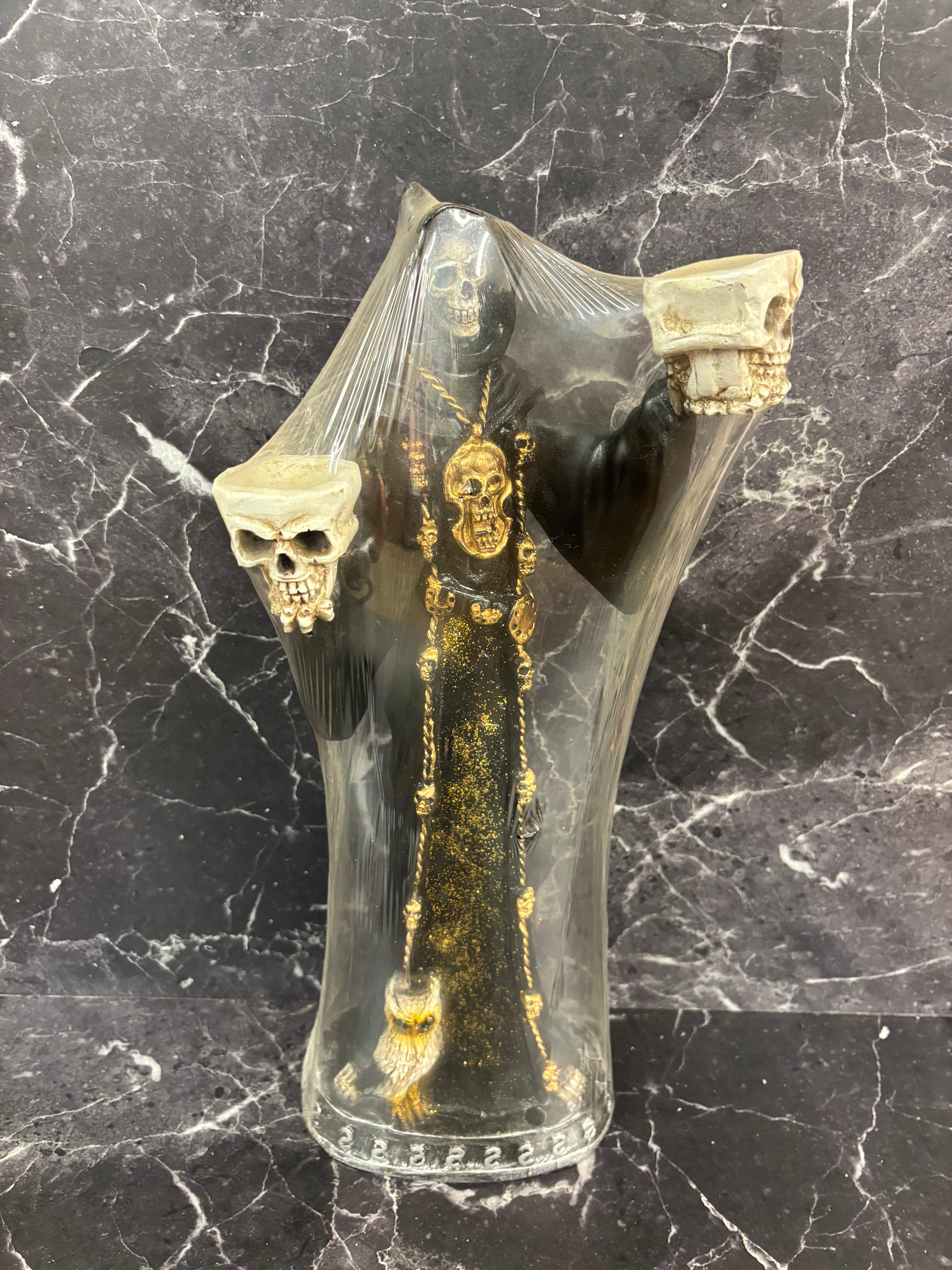 Santa Muerte Skull Offering Statues — Power, Wisdom & Protection