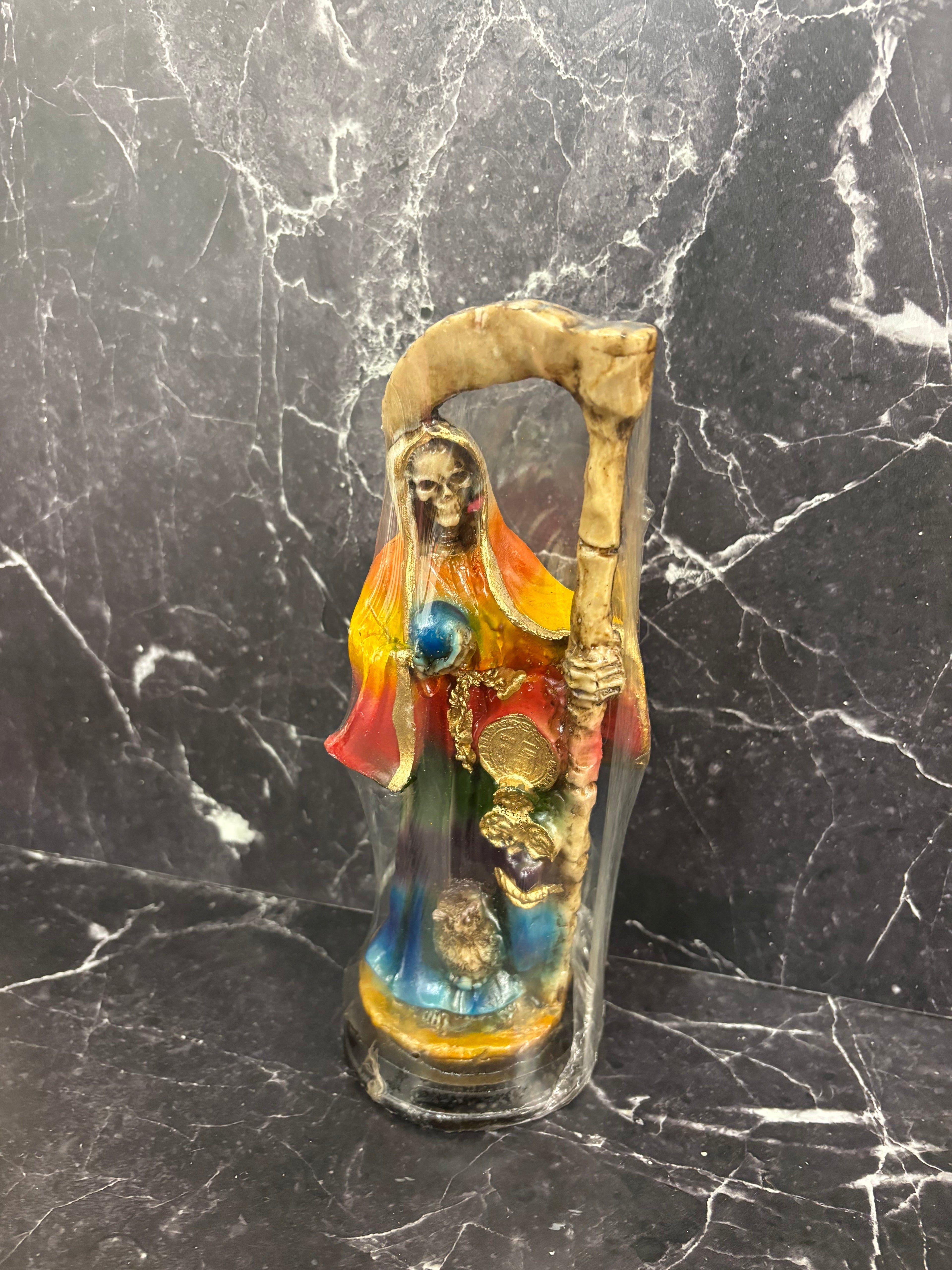 9” Prepared Santa Muerte Statue – Spiritual Guardian & Protector (White, Black, Purple, Black & White, Multicolor)