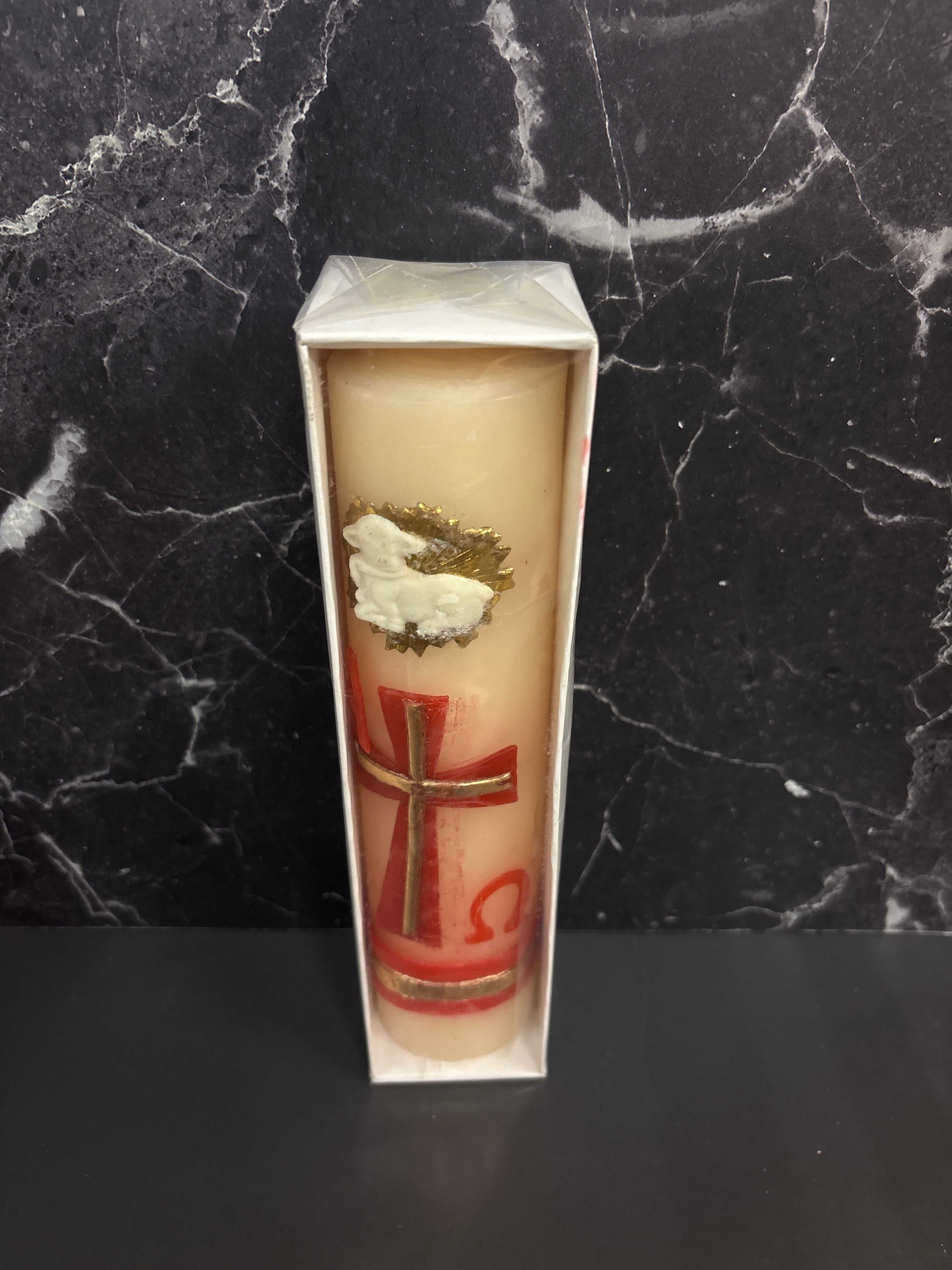 Devotional Pillar Candles – Virgin of Guadalupe & Sacred Cross
