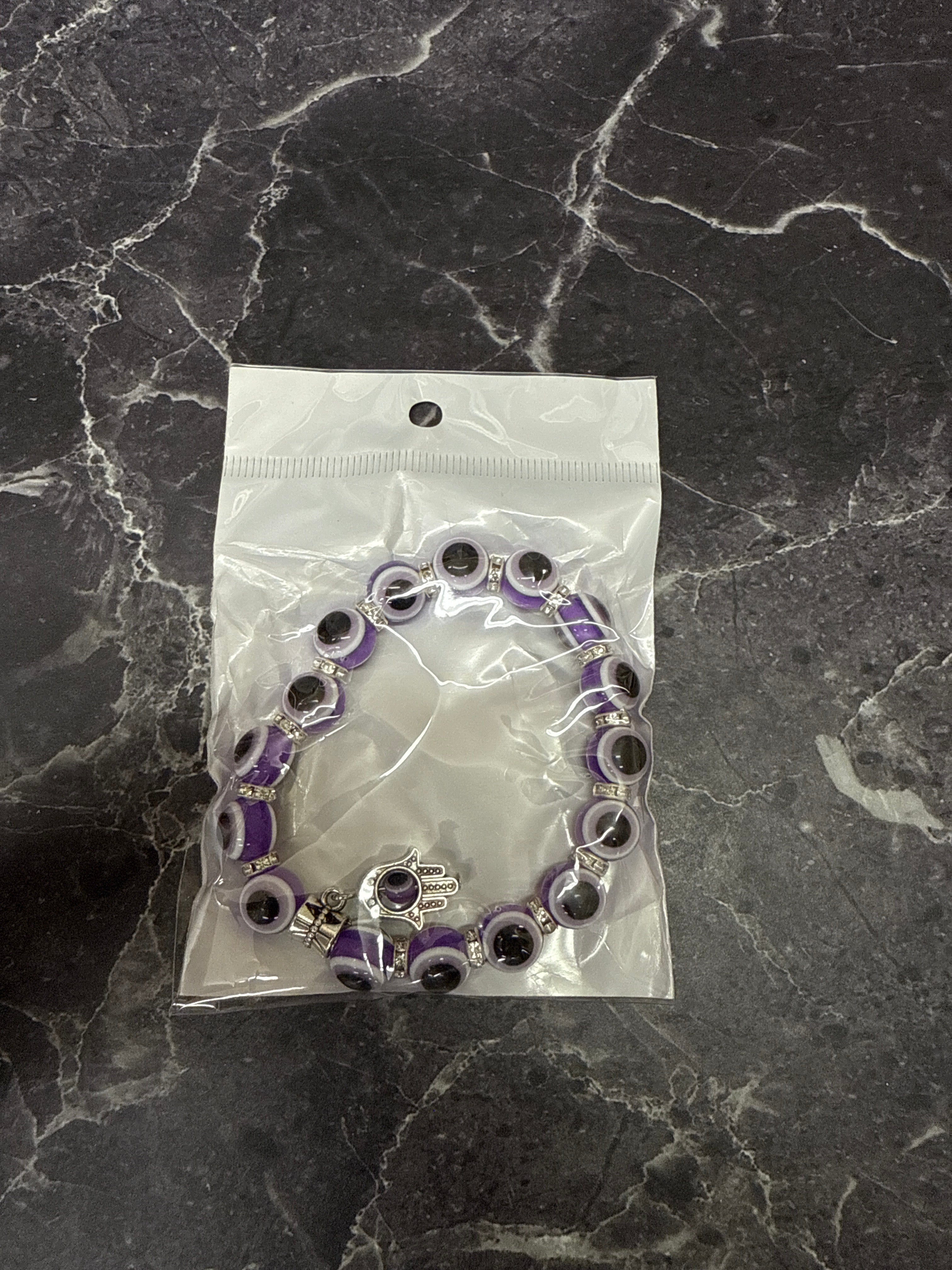 ✨ Evil Eye Protection Bracelets with Hamsa Charm – Multiple Colors ✨