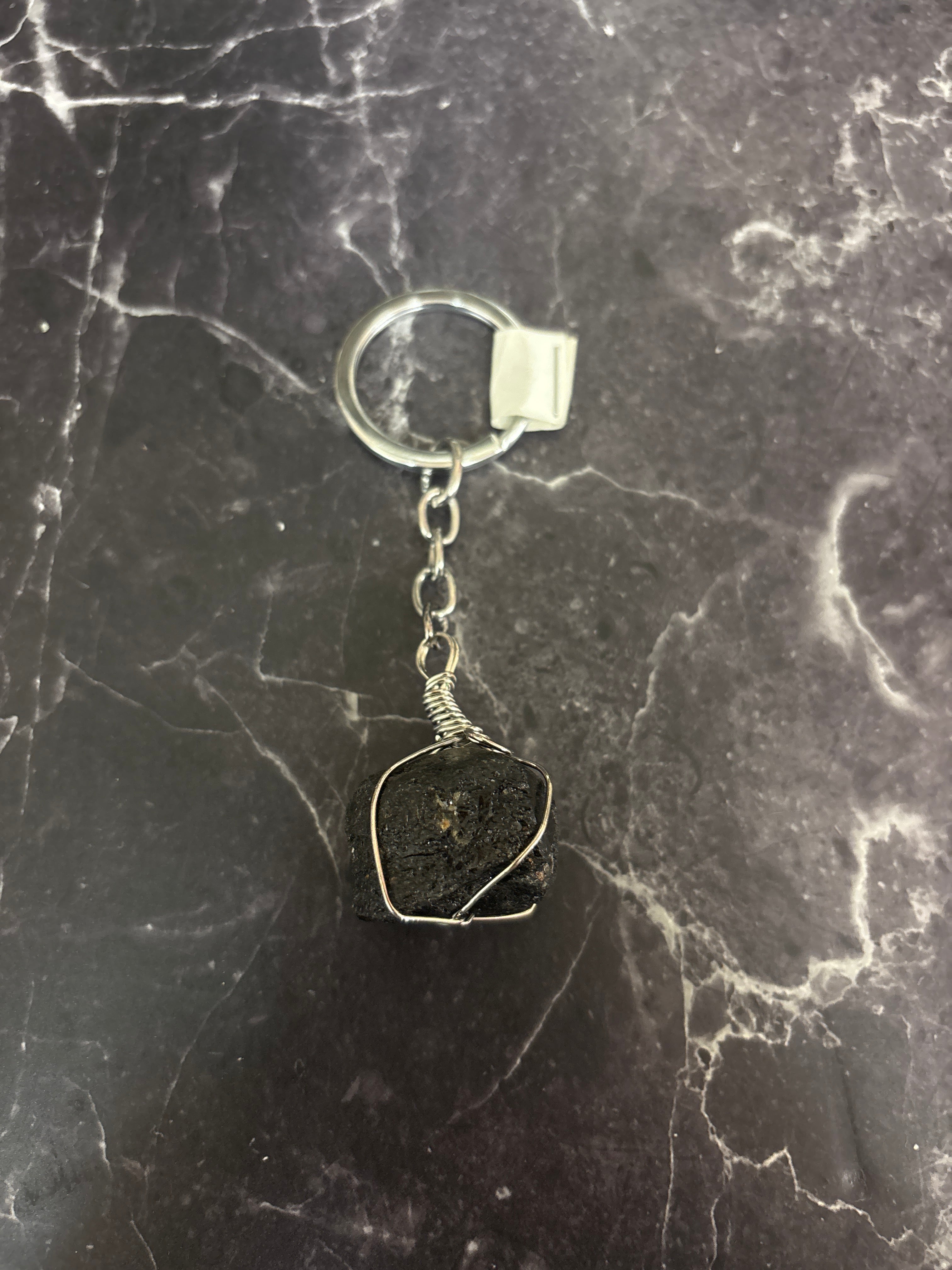 Black Tourmaline Protection Keychain