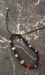 🧿 Evil Eye Protection Bracelets – Adjustable Red & Black Cord Set ✨