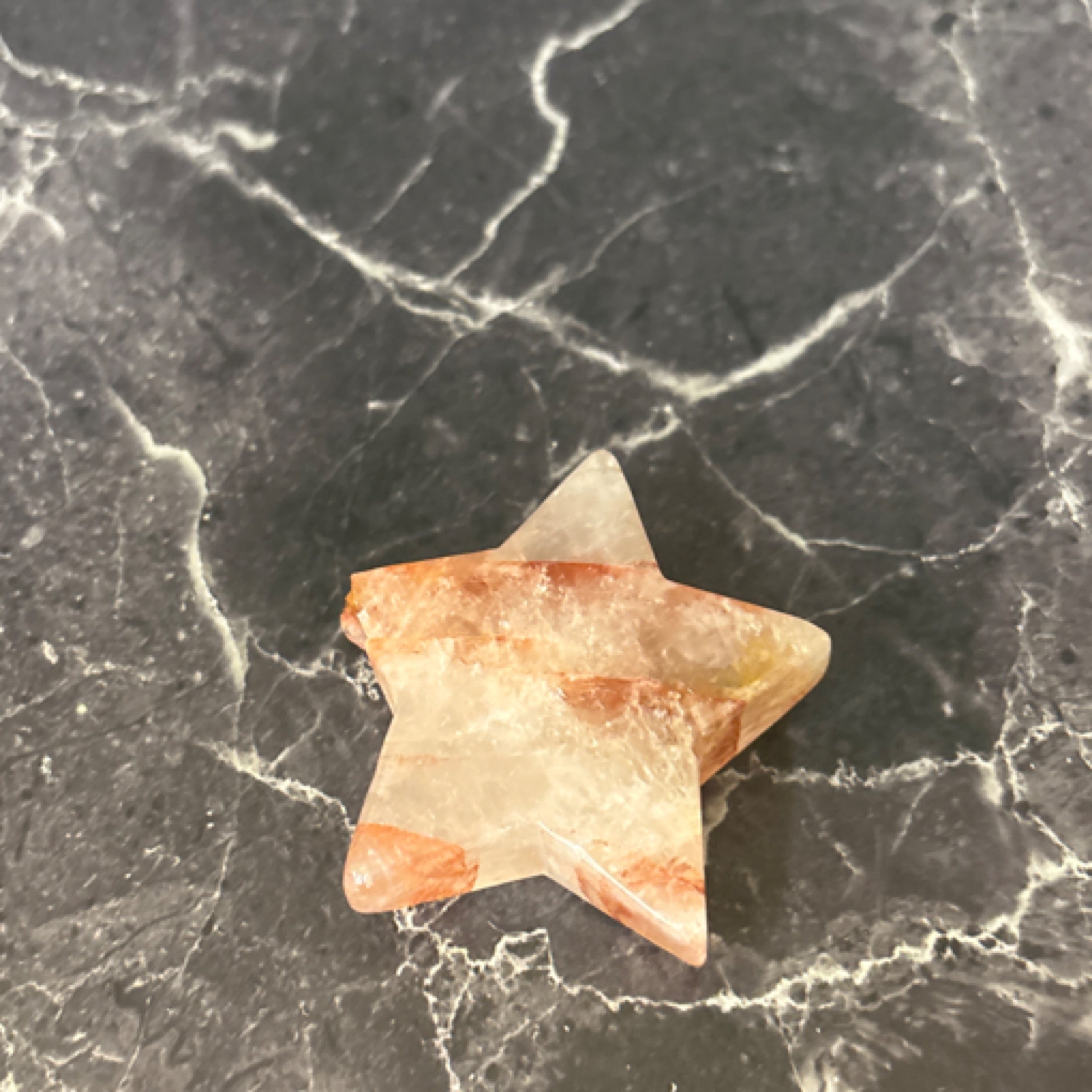 Star shaped hematoid Fire Quartz Crystal