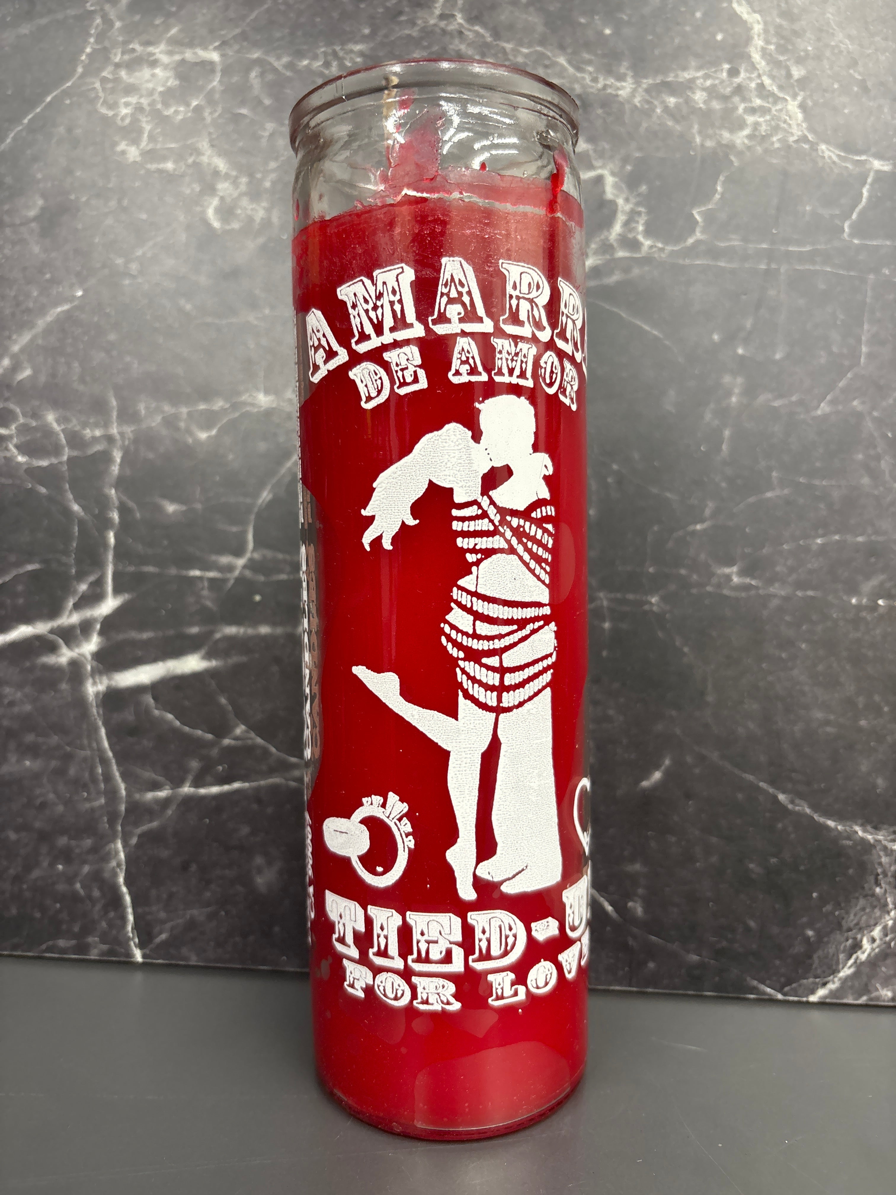 🕯️ Amarre de Amor Candle – Tied Up for Love (Prepared or Unprepared)