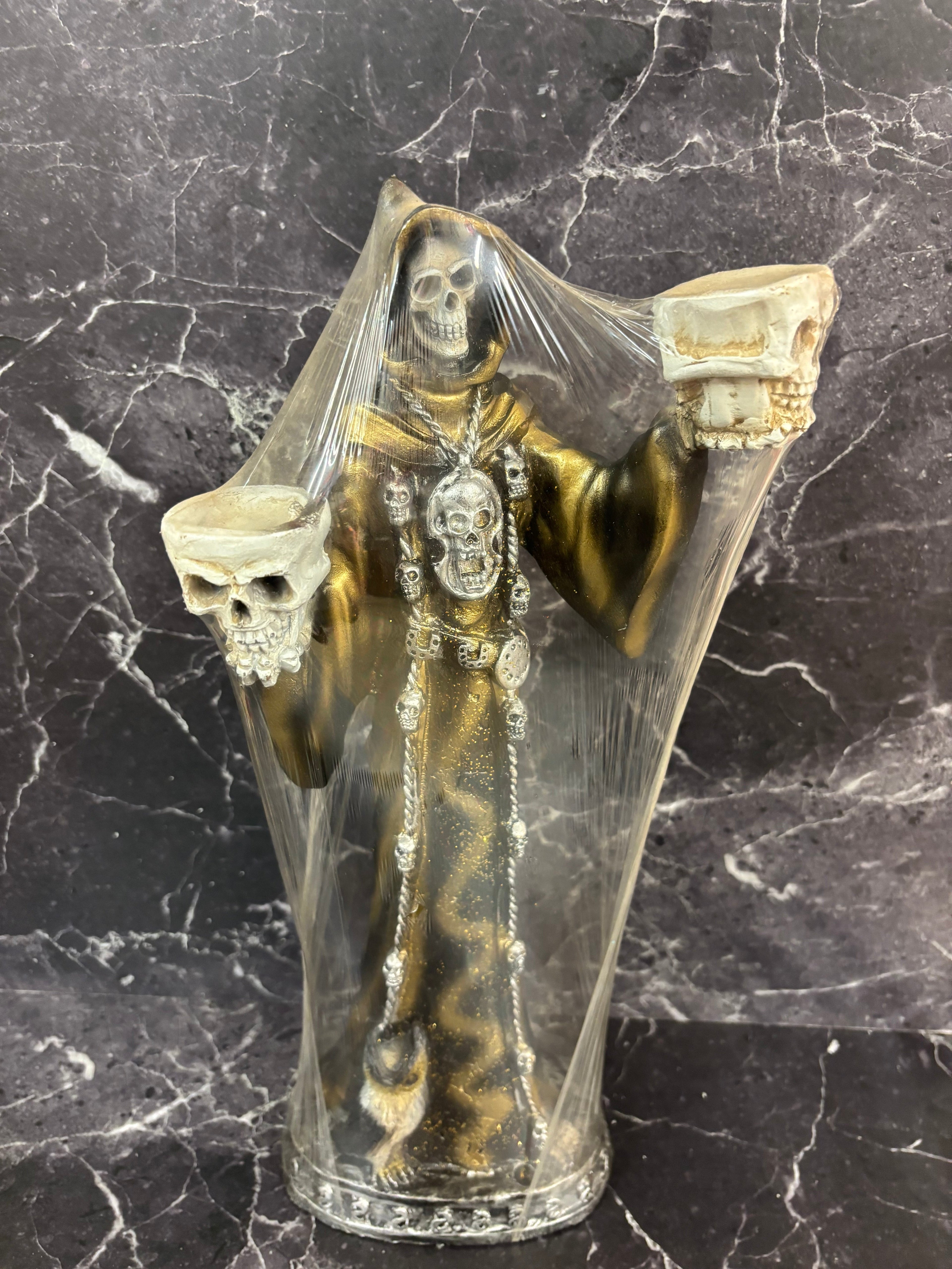 Santa Muerte Skull Offering Statues — Power, Wisdom & Protection
