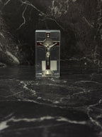St. Benedict Standing Crucifix Collection – Black, White & Red Wood Finishes ✝️✨