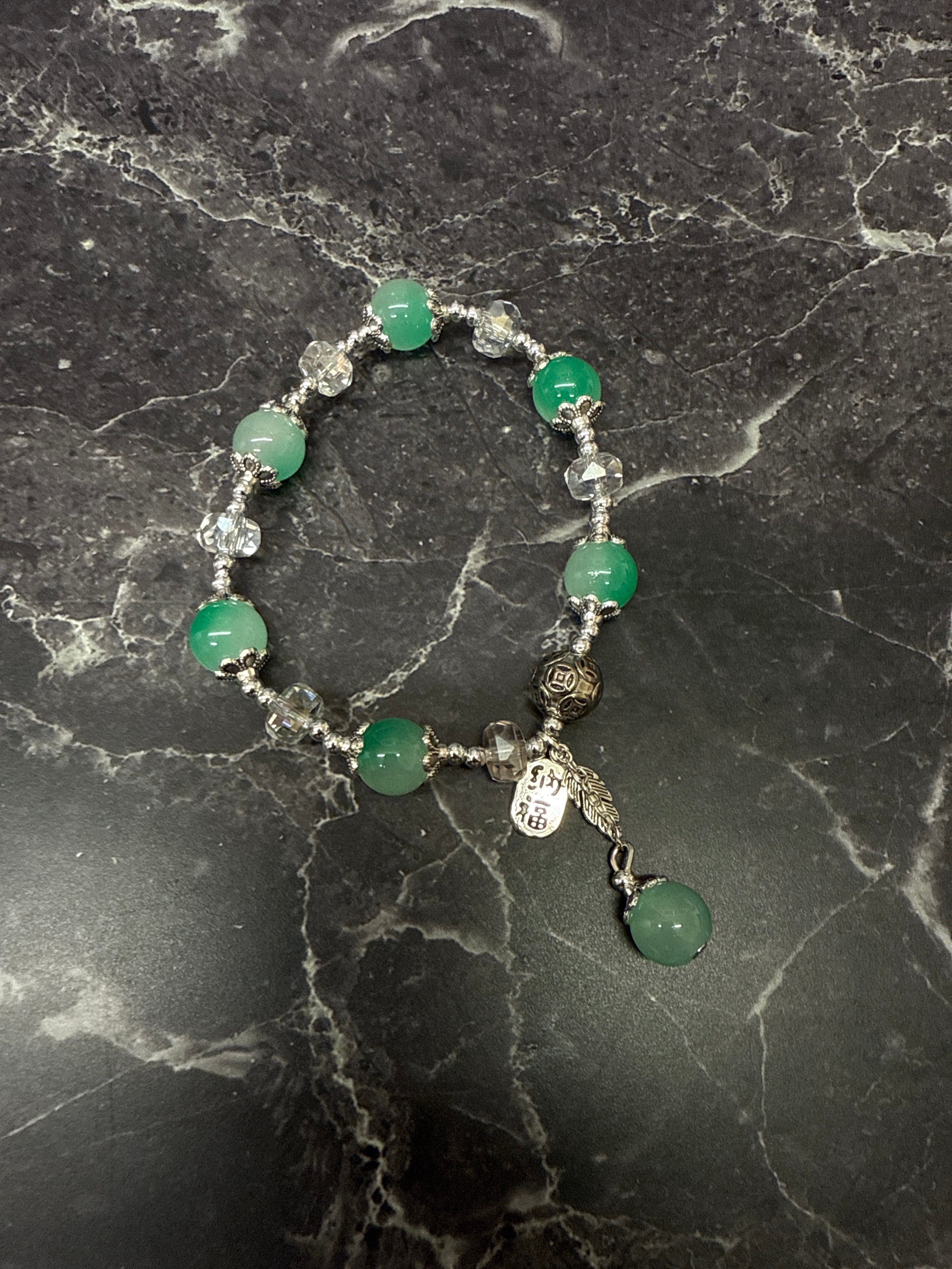 ✨ Crystal Charm Beaded Bracelets – Moon, Heart, and Star Variants