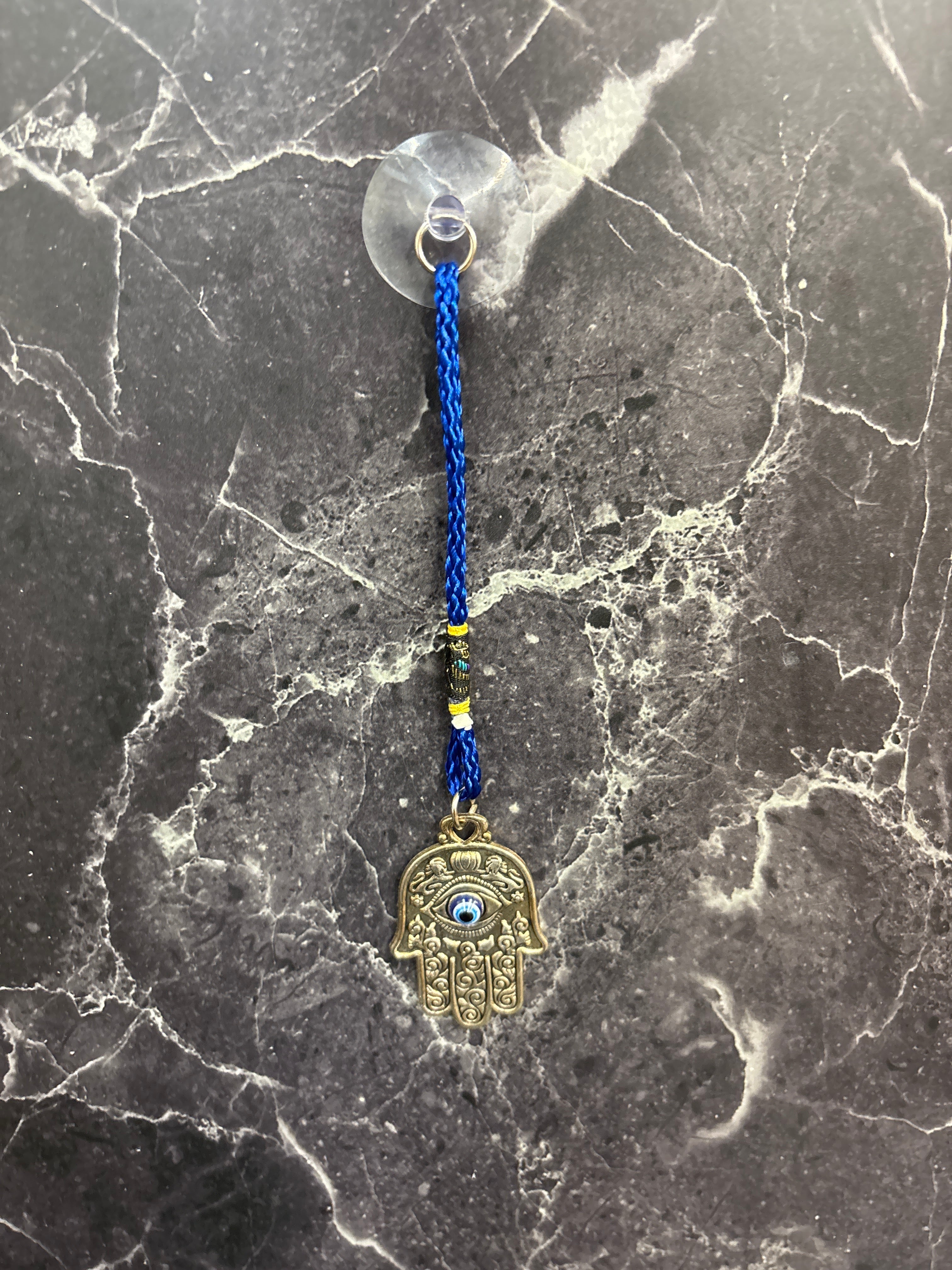 Hamsa Hand Amulet With Blue And White Evil Eye
