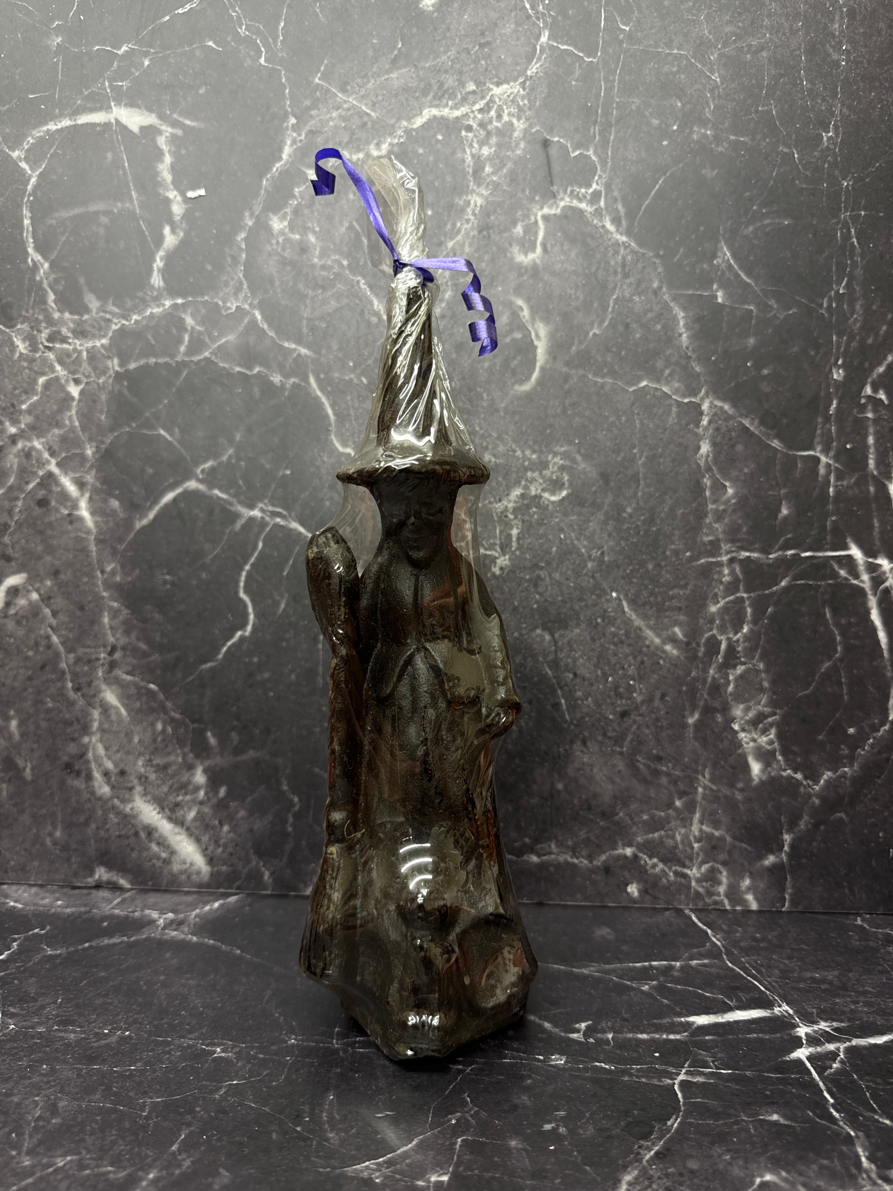 Witch Figure Shaped Ritual Candles – Purple & Black Variants