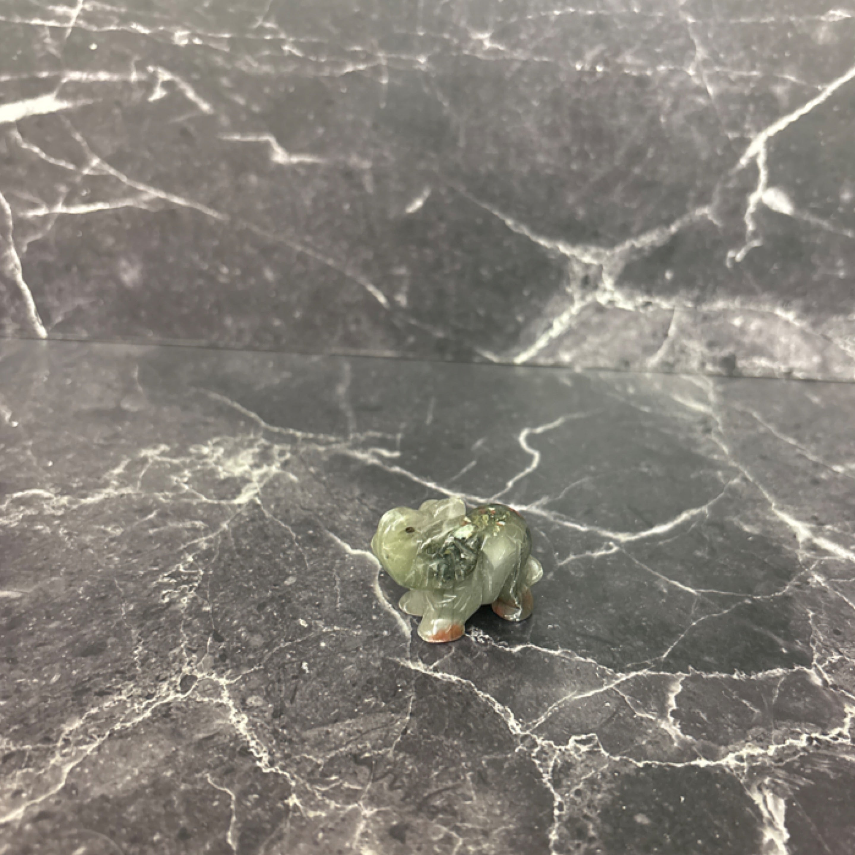 elephant  figurine made of natural green jade