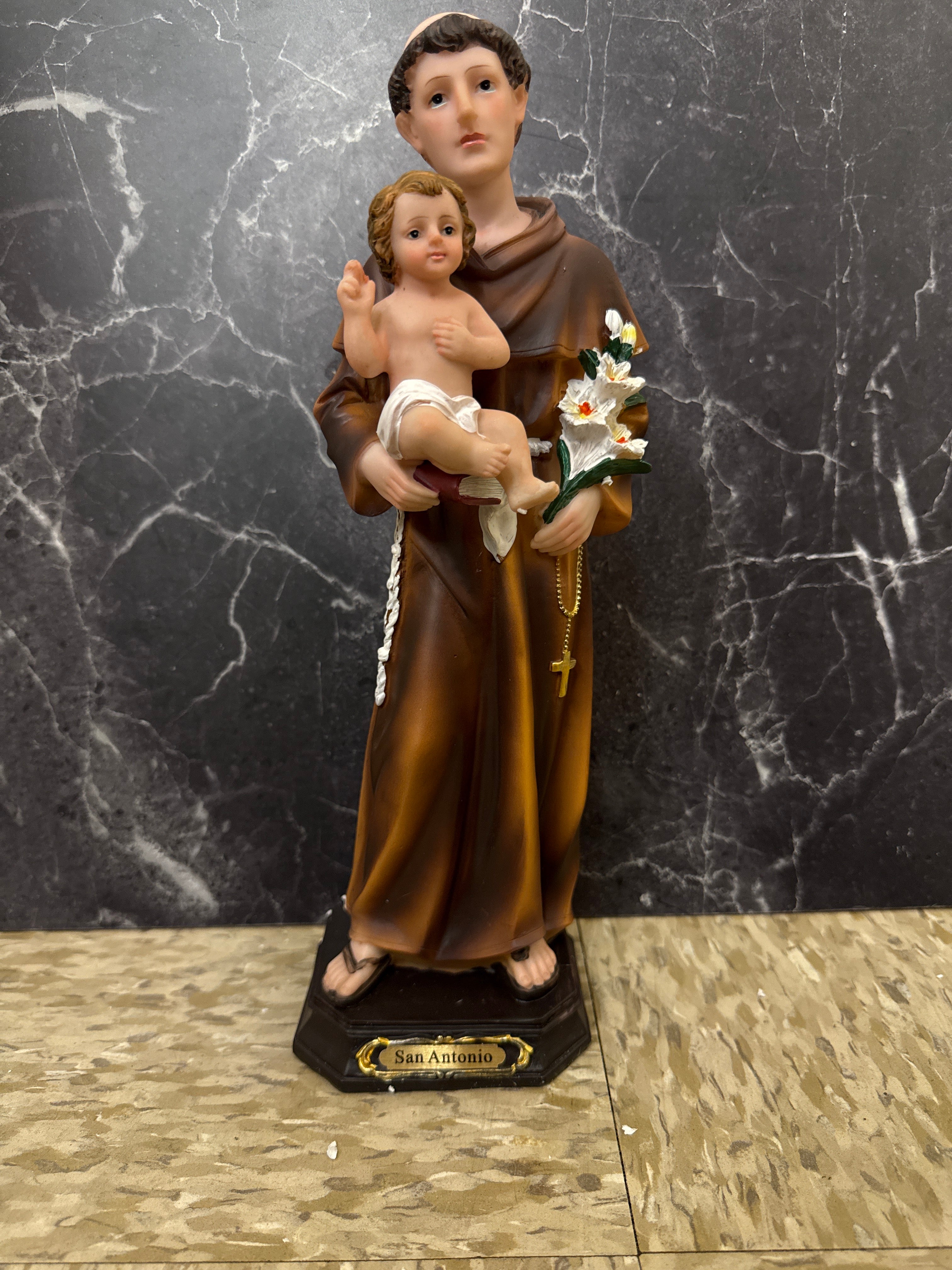 San Antonio With Child Jesus Statue — Patron of Lost Things & Everyday Miracles 13”