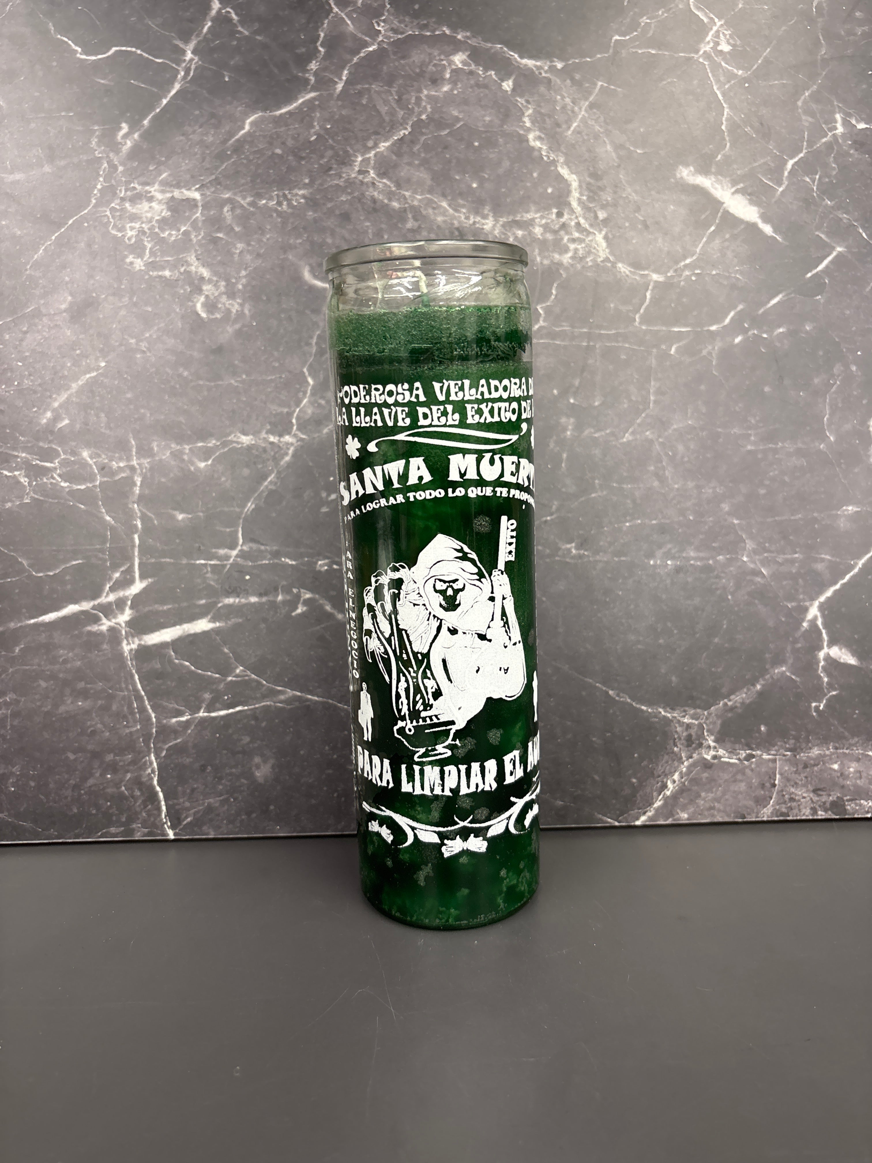 🕯️ Santa Muerte Candle – Llave del Éxito (Key to Success) (Prepared or Unprepared)