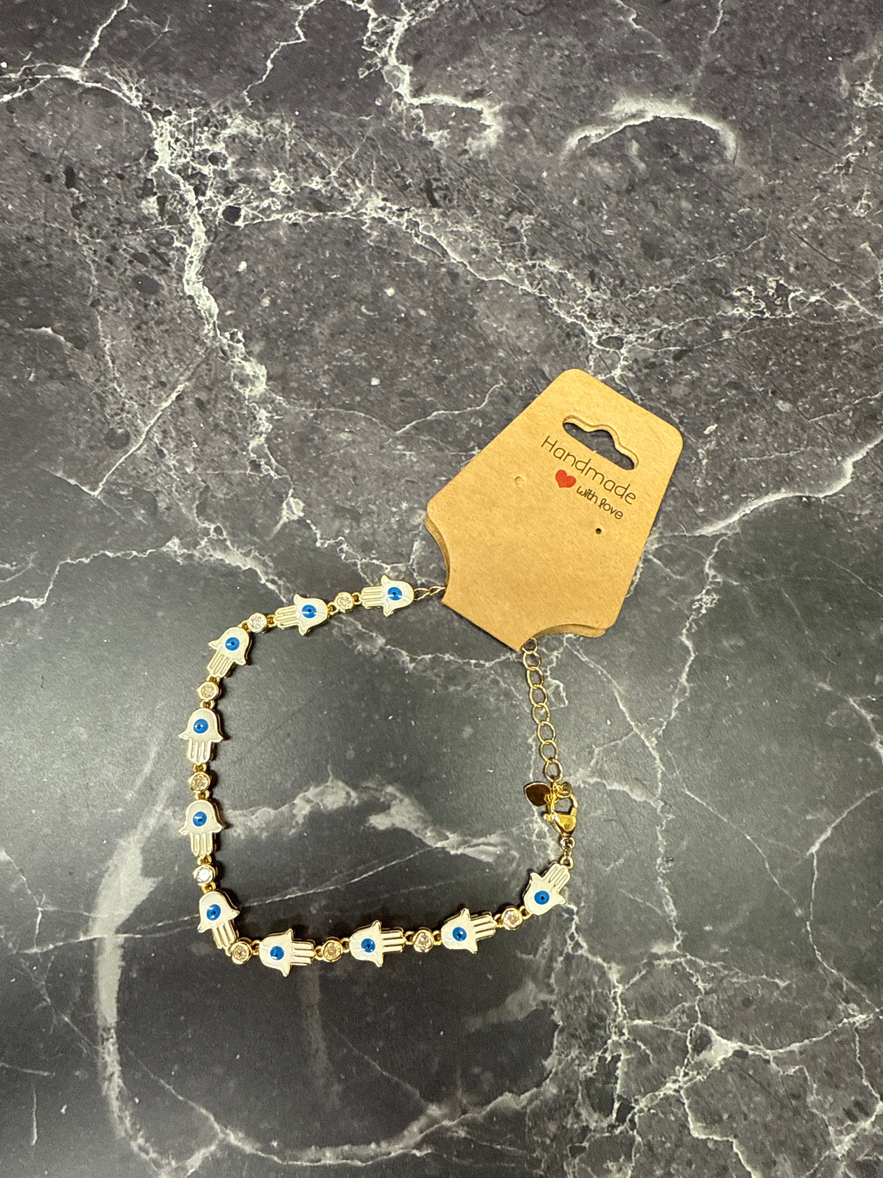 Evil Eye & Hamsa Charm Bracelets – Protective Handmade Jewelry